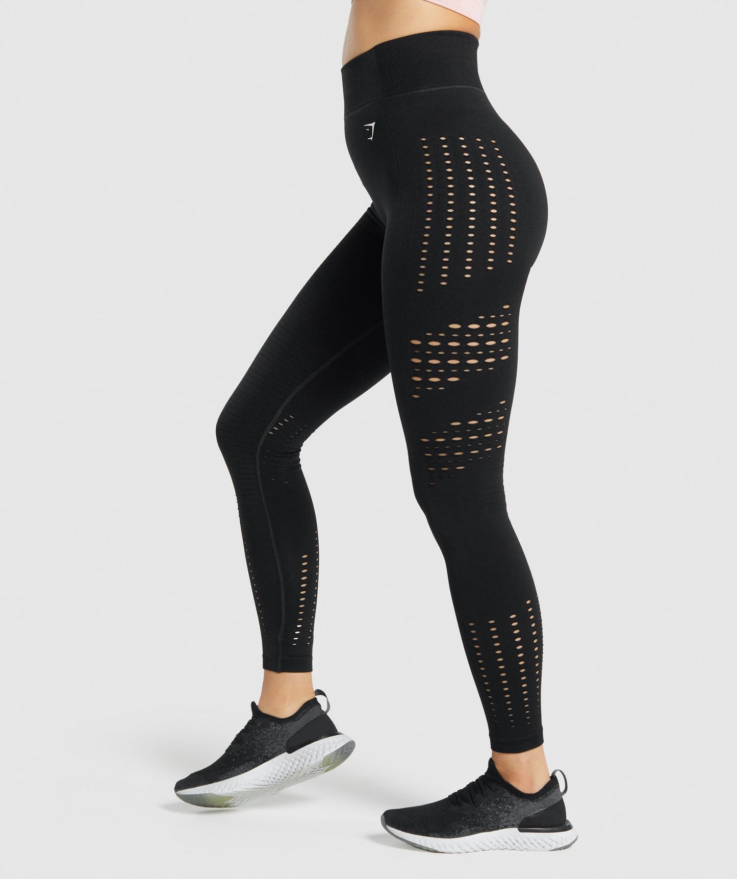 Gymshark leuchten nahtlose Strumpfhosen - schwarz