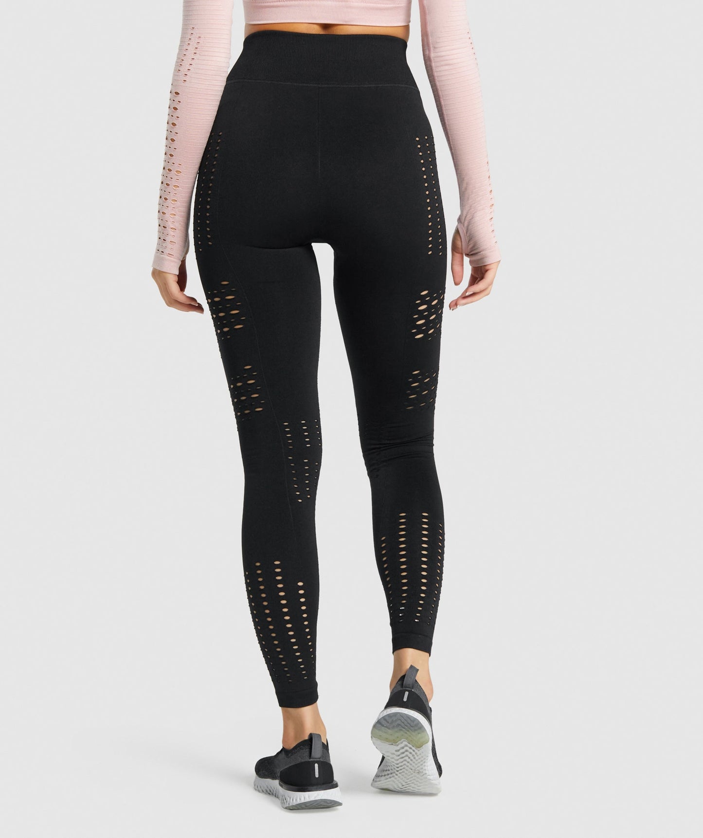 Gymshark leuchten nahtlose Strumpfhosen - schwarz