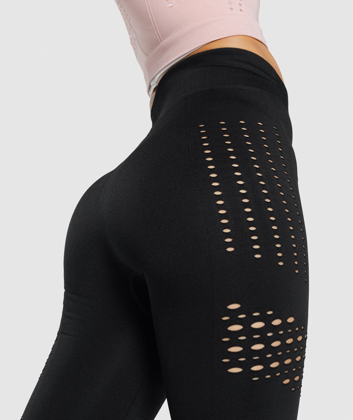 Gymshark leuchten nahtlose Strumpfhosen - schwarz