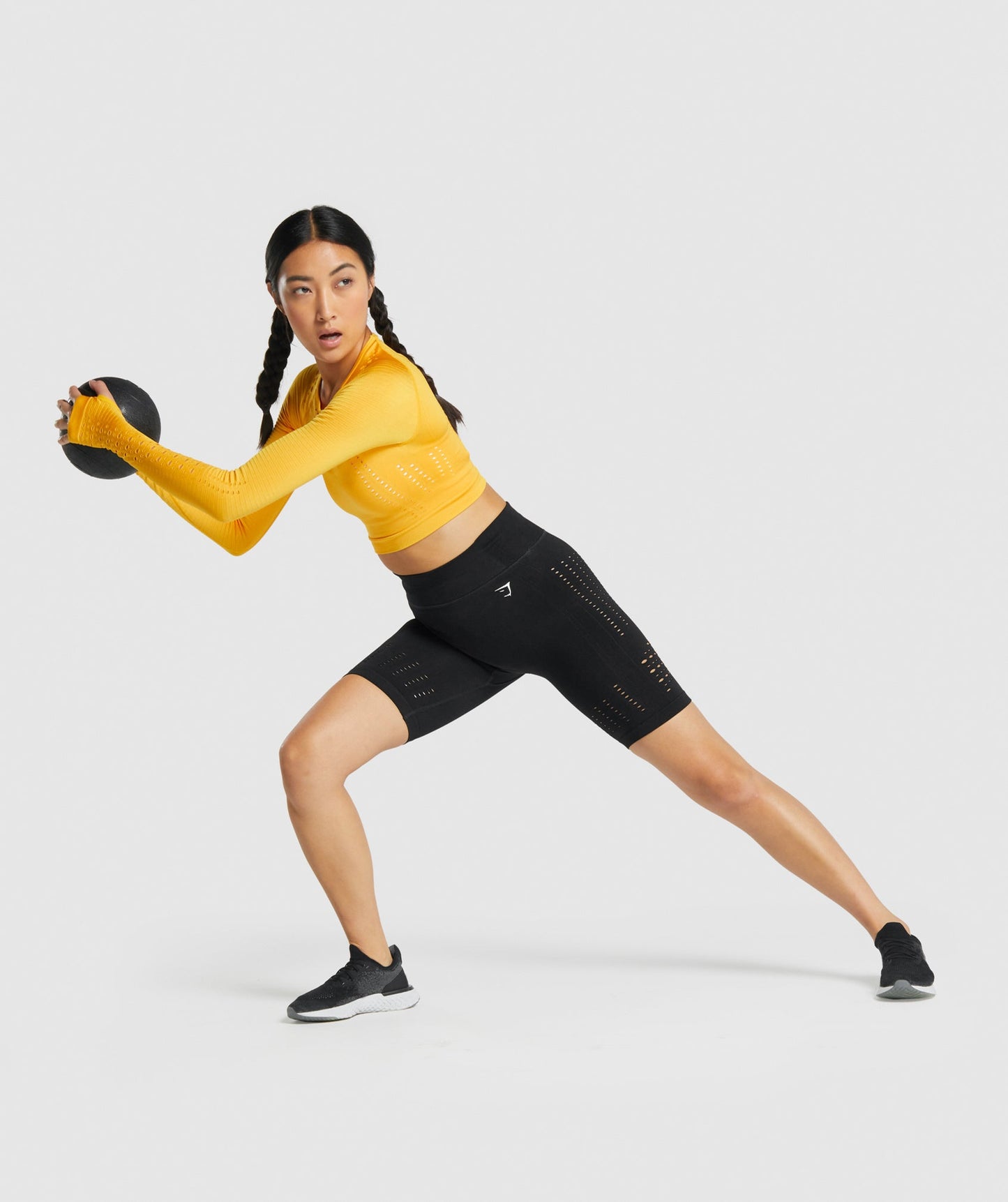 Gymshark Glühen nahtlose Shorts - schwarz