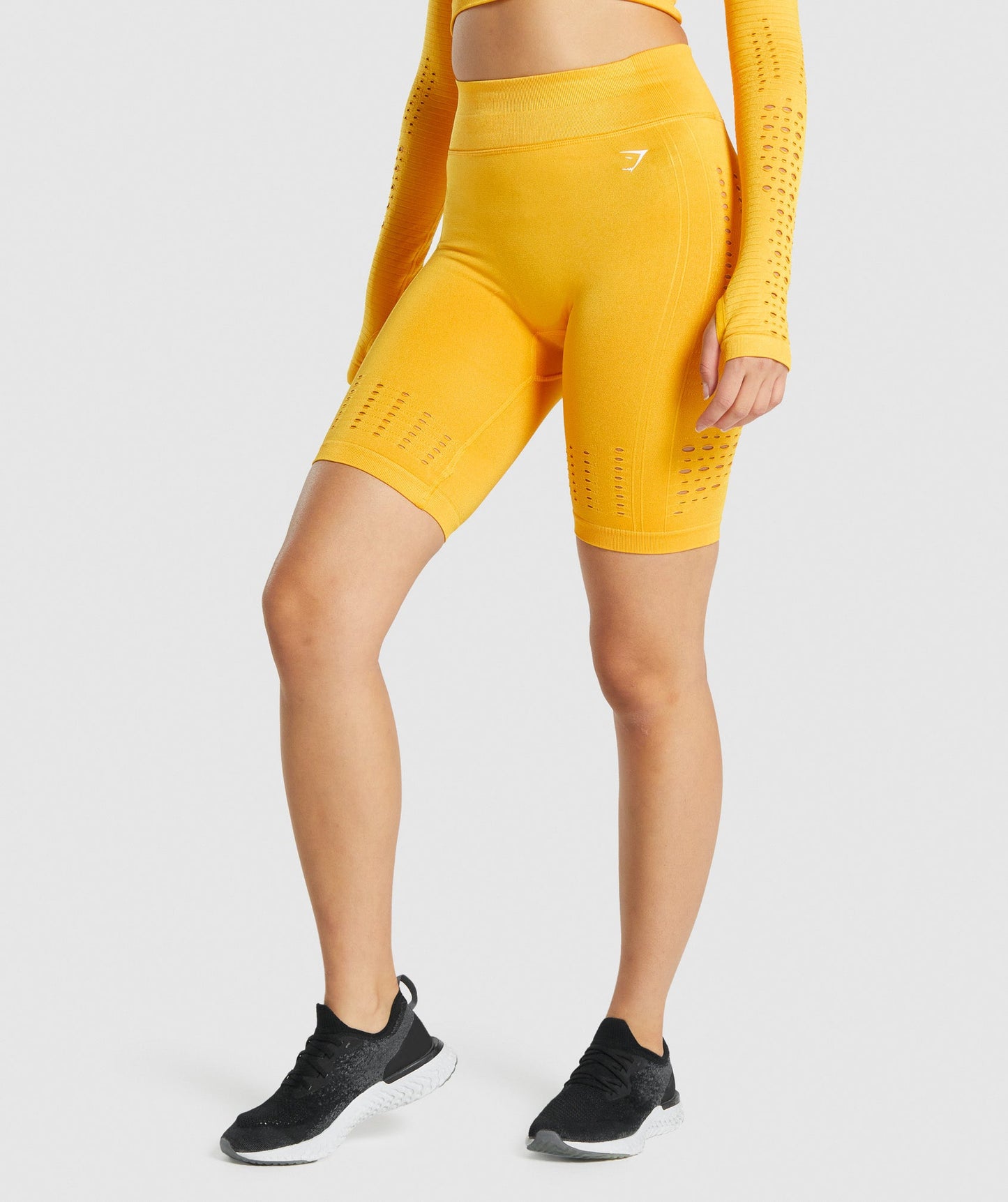 Gymshark Glühen nahtlose Shorts - Gelb