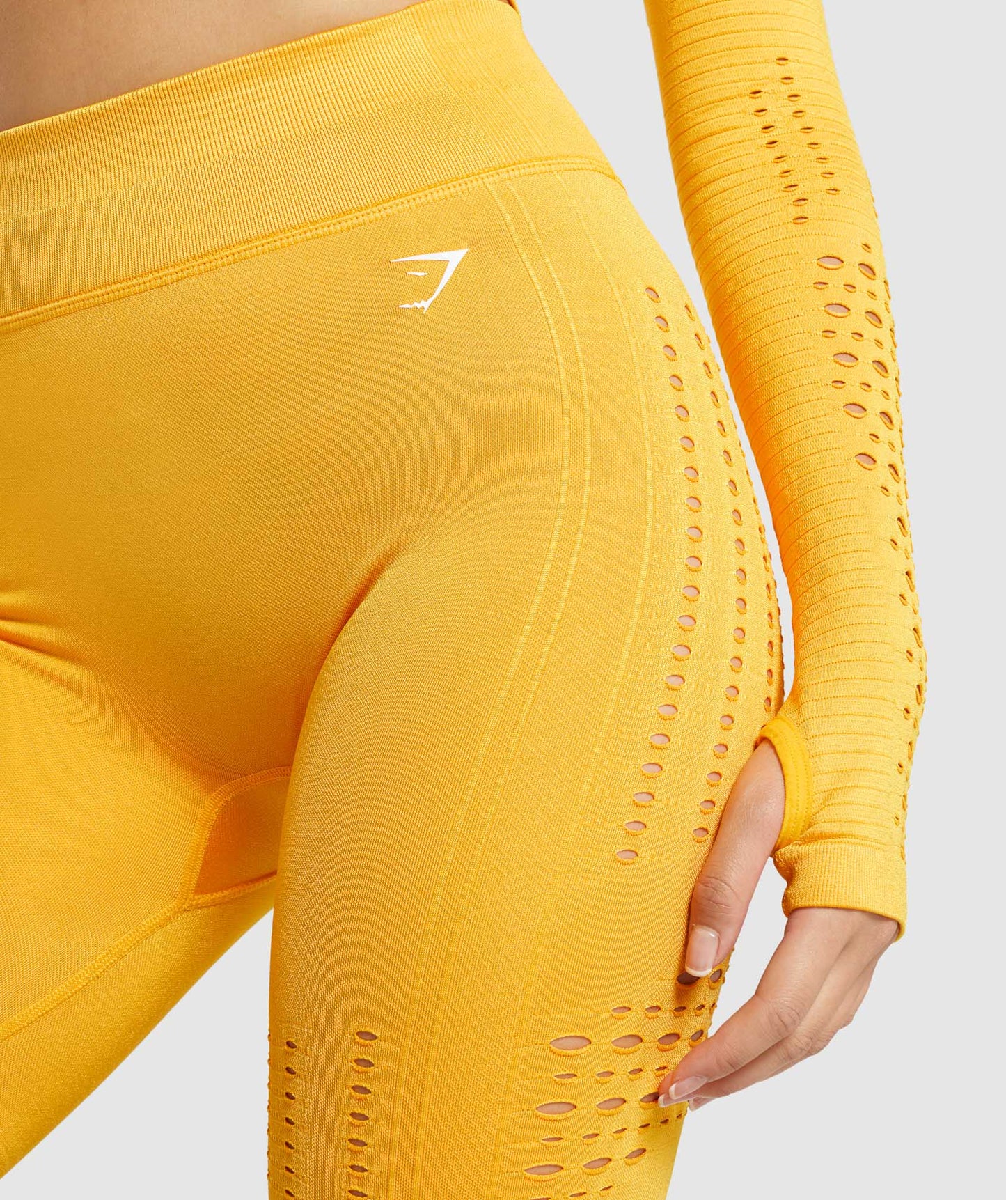 Gymshark Glühen nahtlose Shorts - Gelb