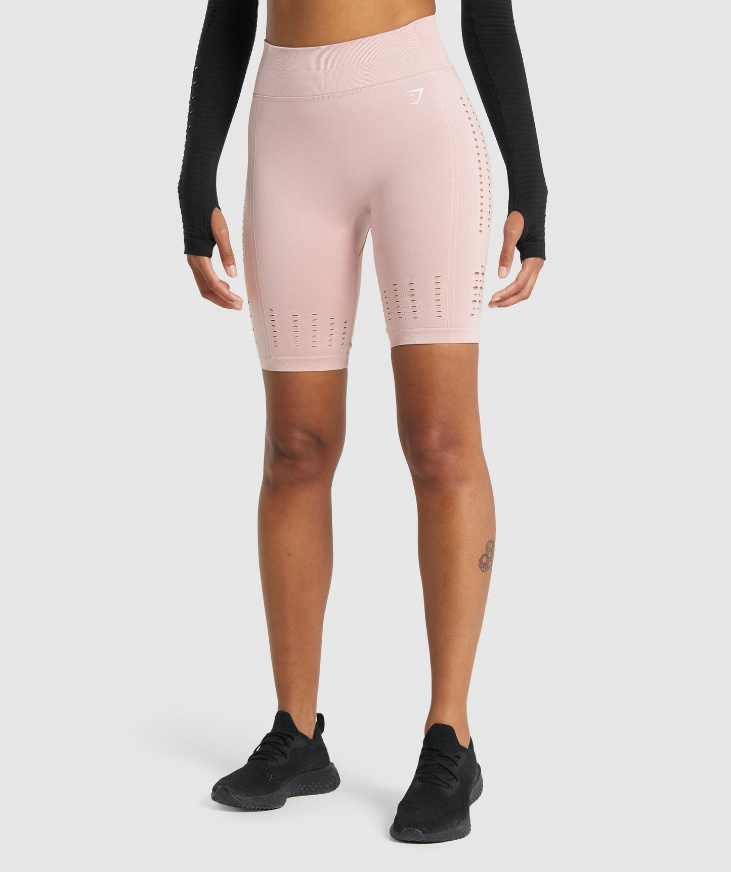 Gymshark Glühen nahtlose Shorts - hellrosa