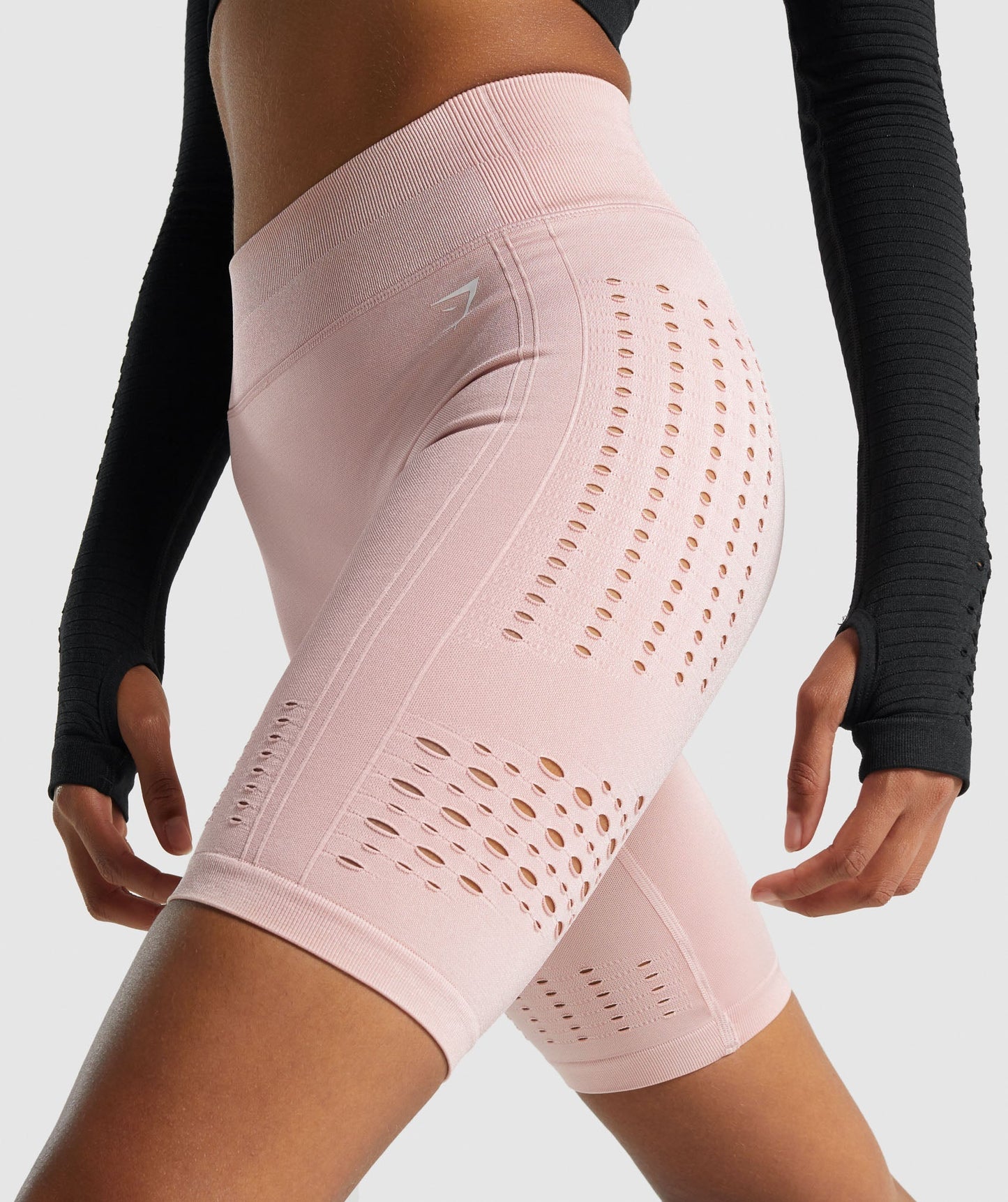 Gymshark Glühen nahtlose Shorts - hellrosa