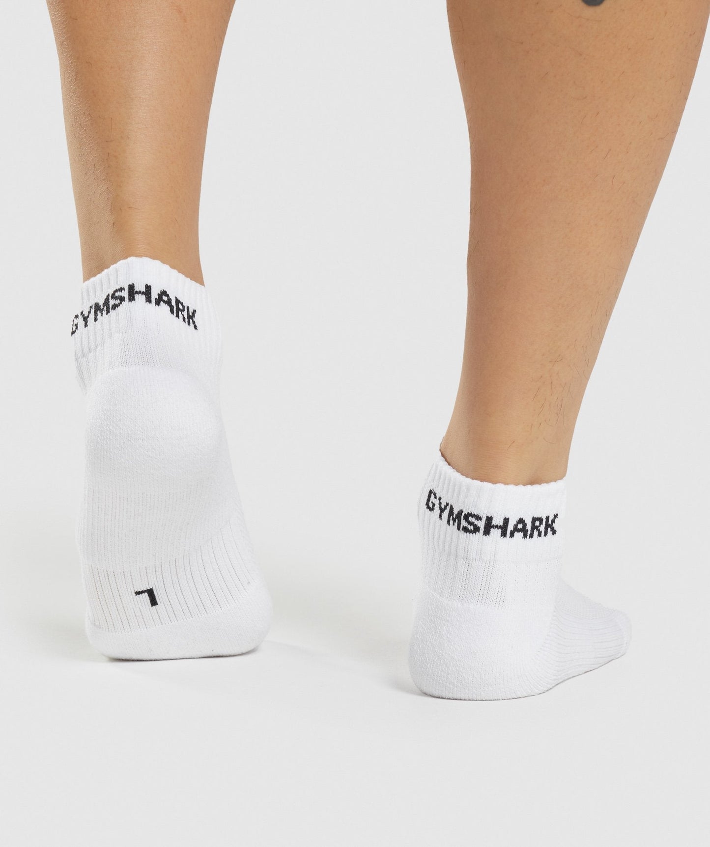 Gymshark Jacquard Quarter Socks 3pk - White