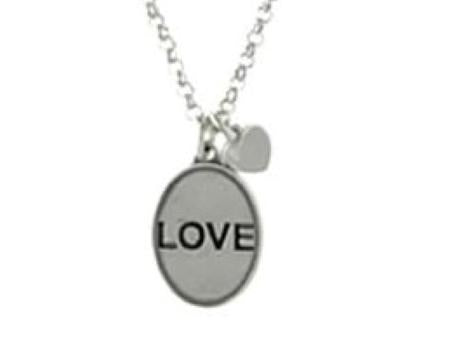 Love-Ahava Hebrew Necklace in Silver