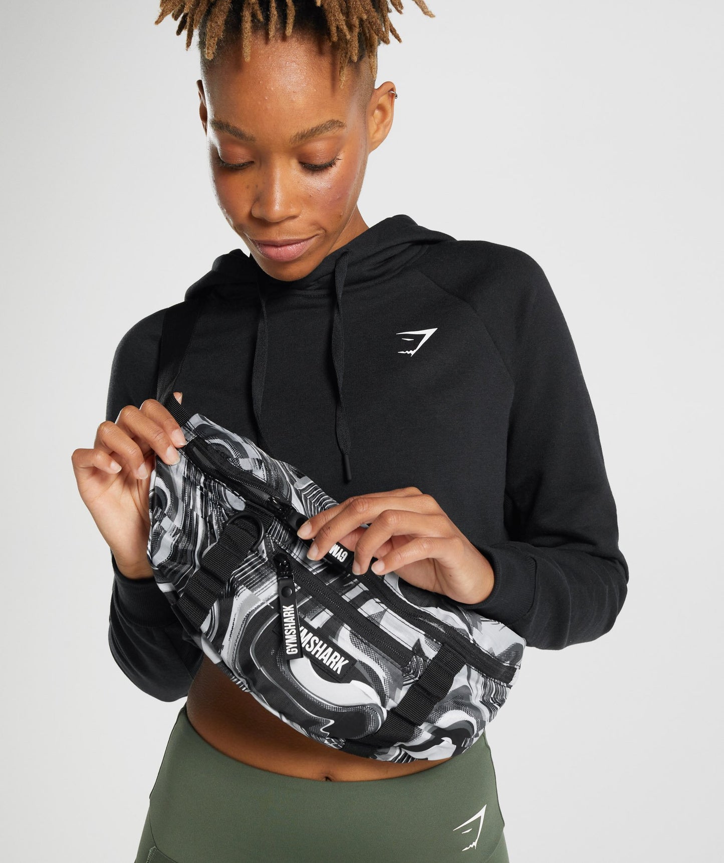 Gymshark Cross Lod Bag - Schwarz/Weiß