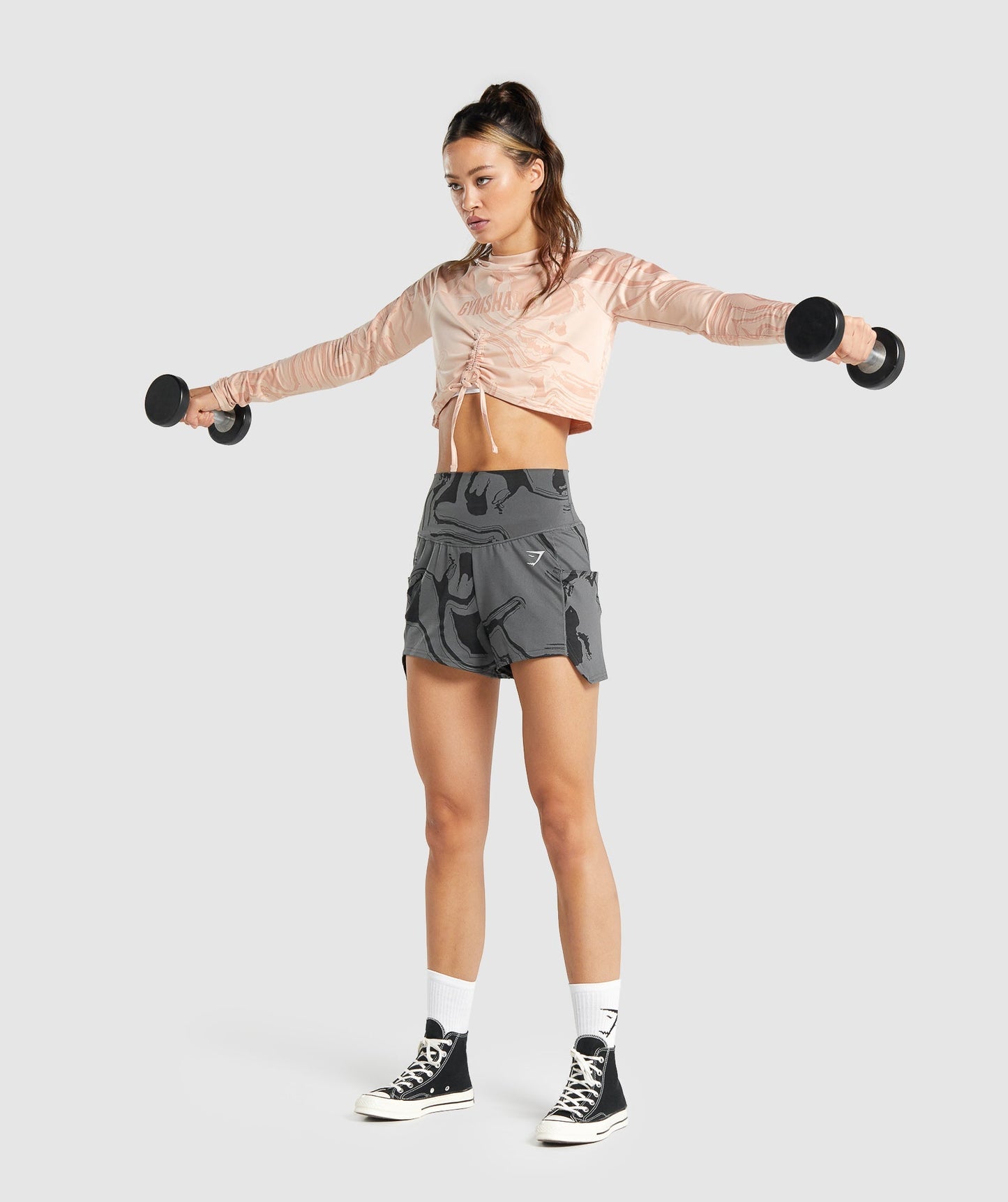 GS Power Jacquard Shorts - Schwarzer Druck