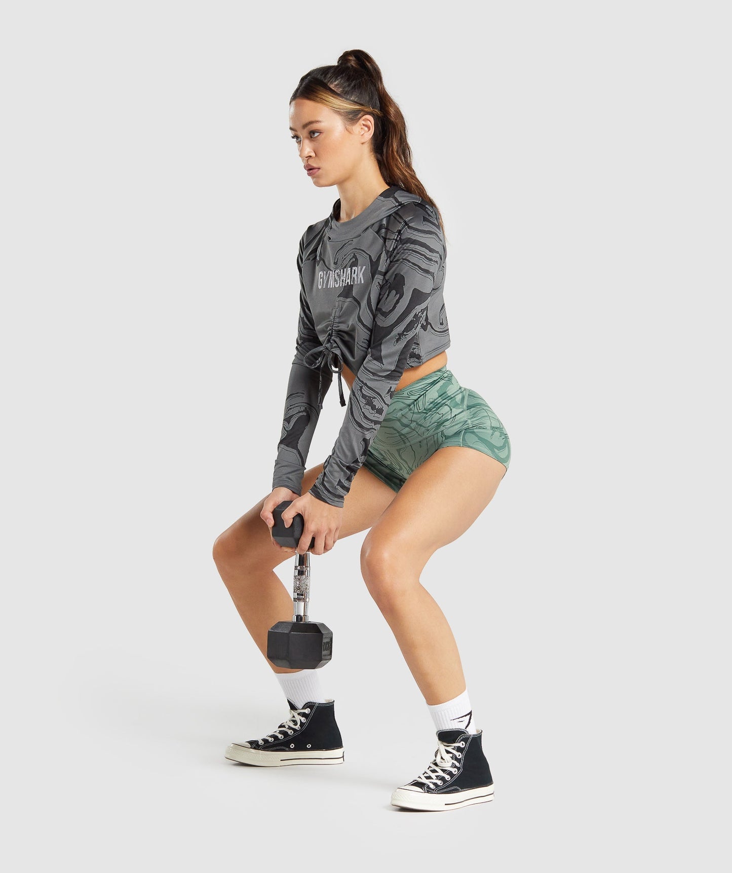 GS Power Support Shorts - Gründruck