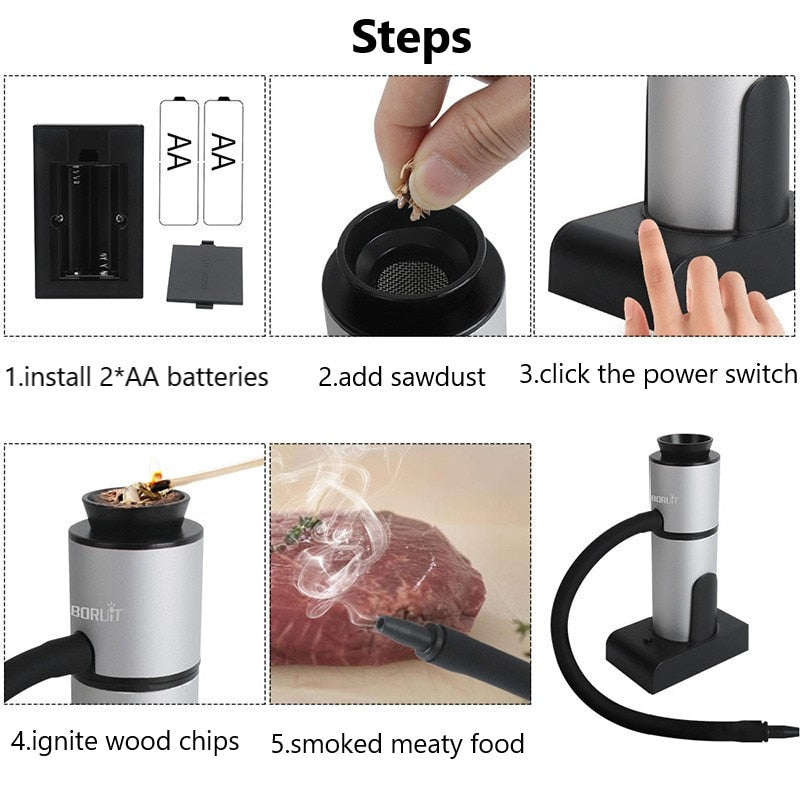 Lebensmittel Kaltrauch Generator Tragbare Molekulare Küche Raucher Fleisch Brennen Kochen Für BBQ Grill Rauch Infuse Küche Produkte