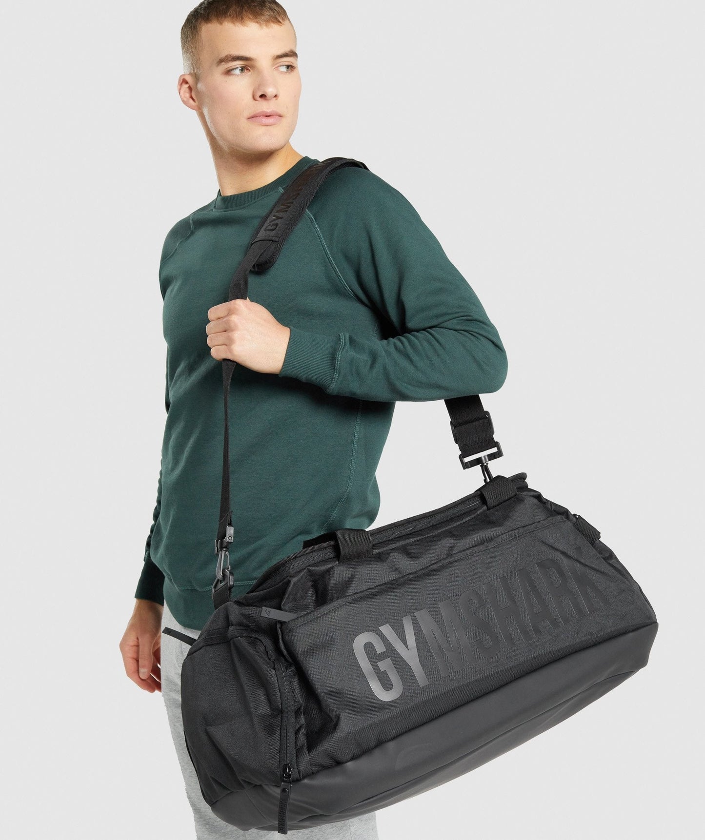 Gymshark Hifting Club Fitnessbeutel - schwarz