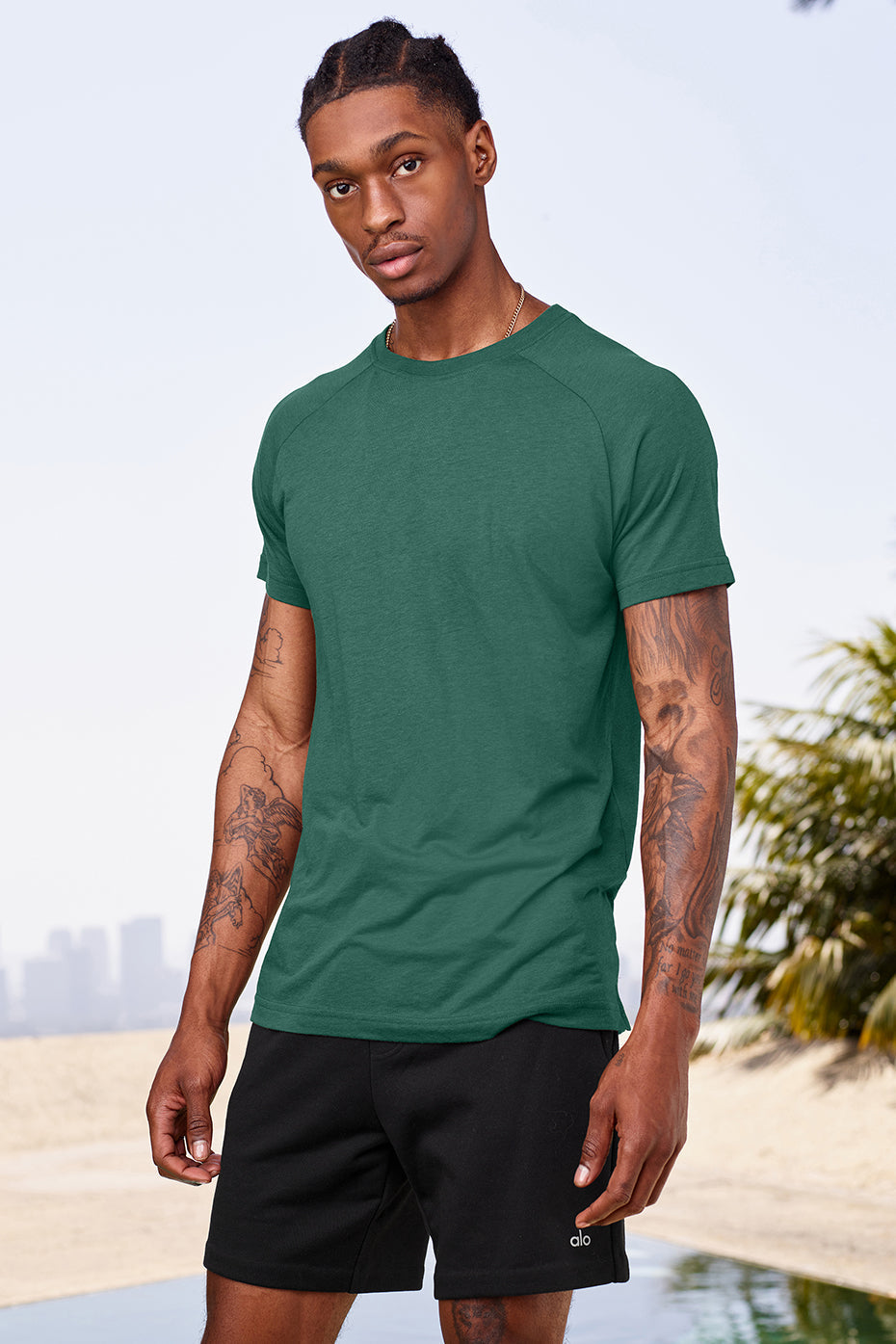 The Triumph Crew Neck Tee - Dark Ivy