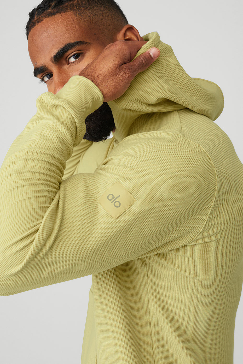 Micro Waffle Fast Break Hoodie - Dusty Yellow