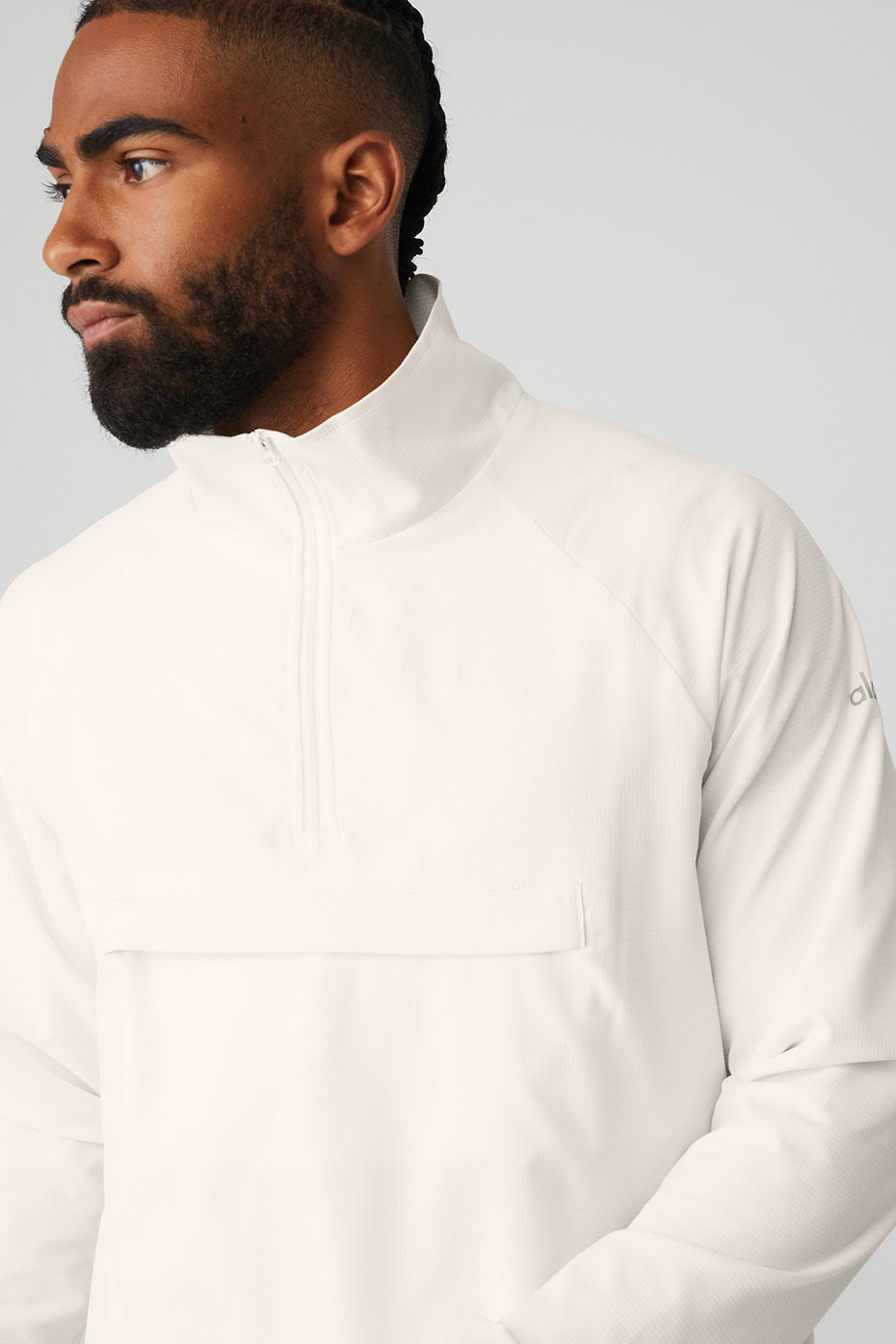 Ripstop 1/4 Zip On-Set Jacket - Ivory
