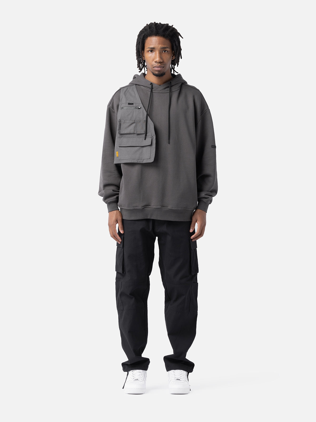 Utility Pocket Vest Hoodie