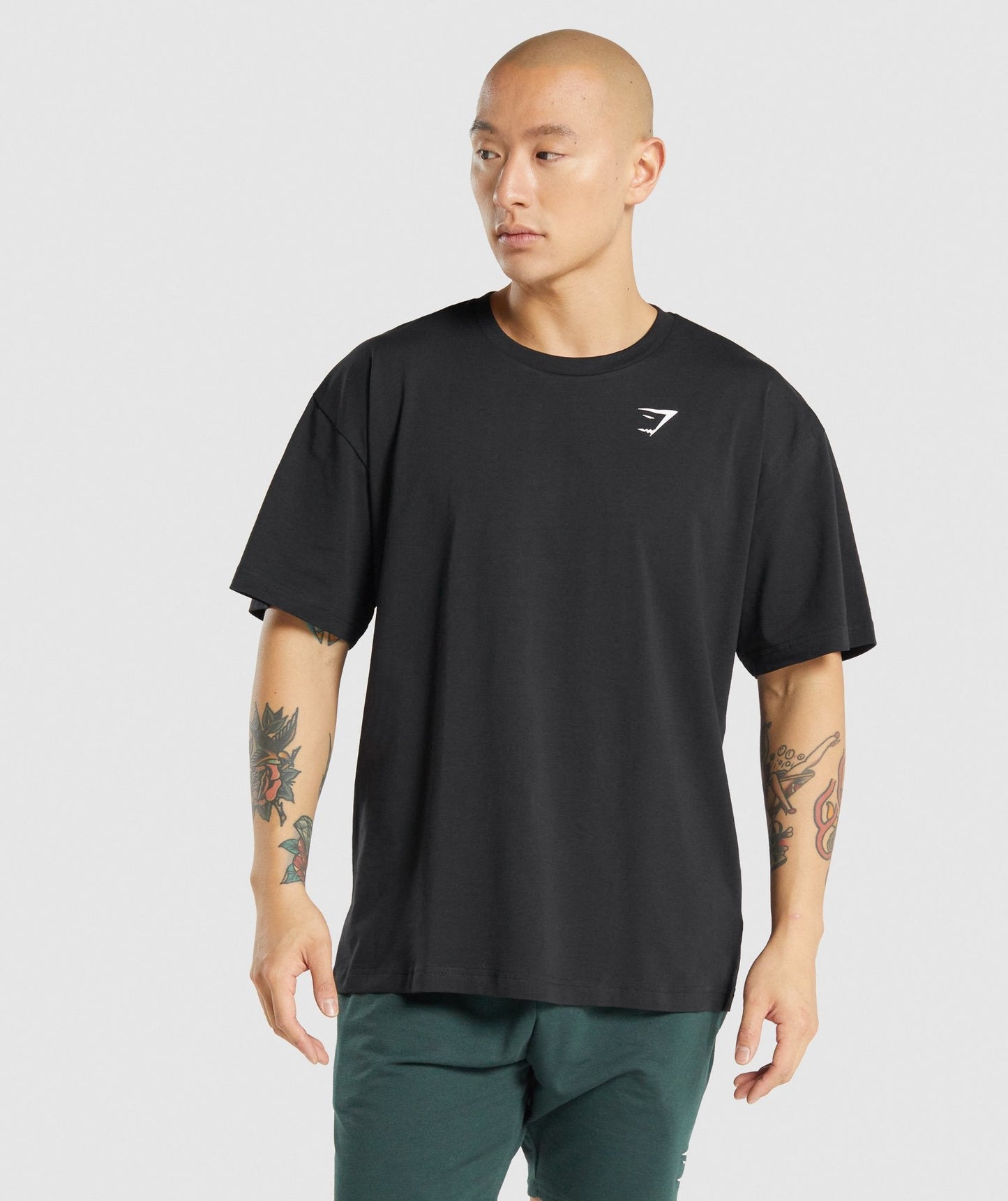 Gymshark übergroßes T -Shirt - Schwarz
