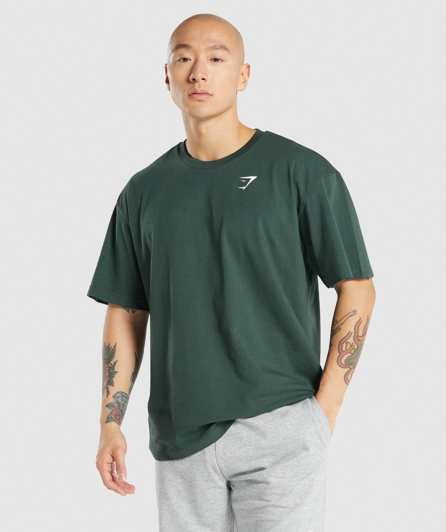 Gymshark Essential Oversized T-Shirt - Dark Green