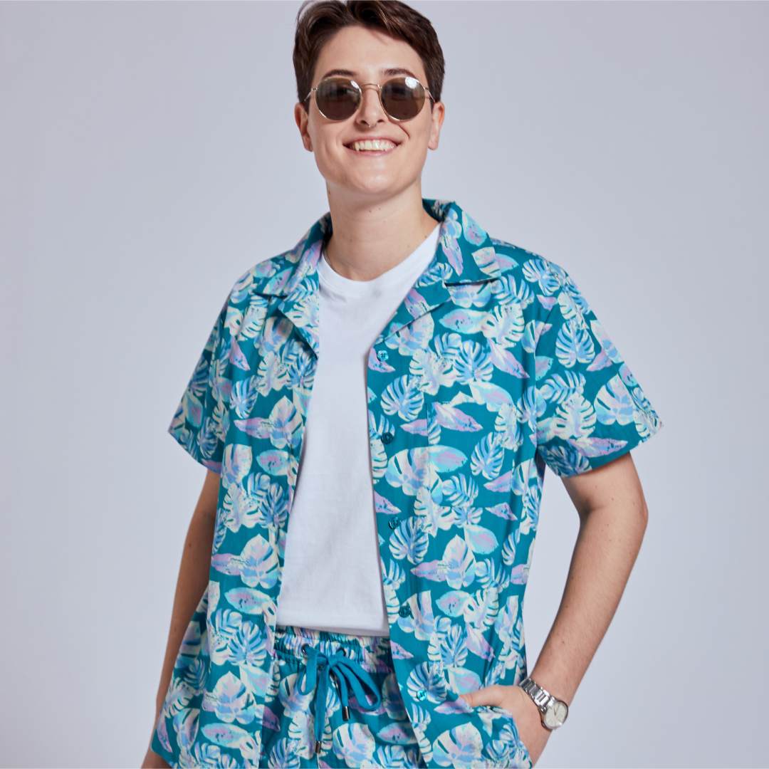 Cabana-Set mit Palmenmuster