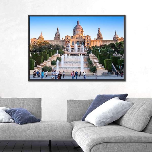 Placa De Espanya National Museum Canvas Wall Art-3 Horizontal-Gallery Wrap-25" x 16"-Tiaracle