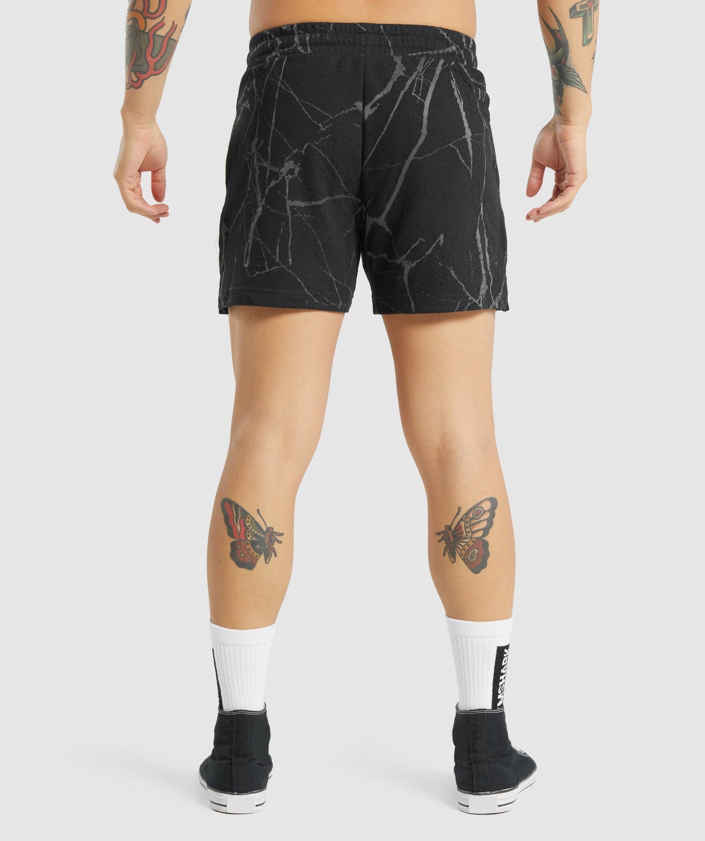 Gymshark Power 5 "Shorts - Schwarzer Druck