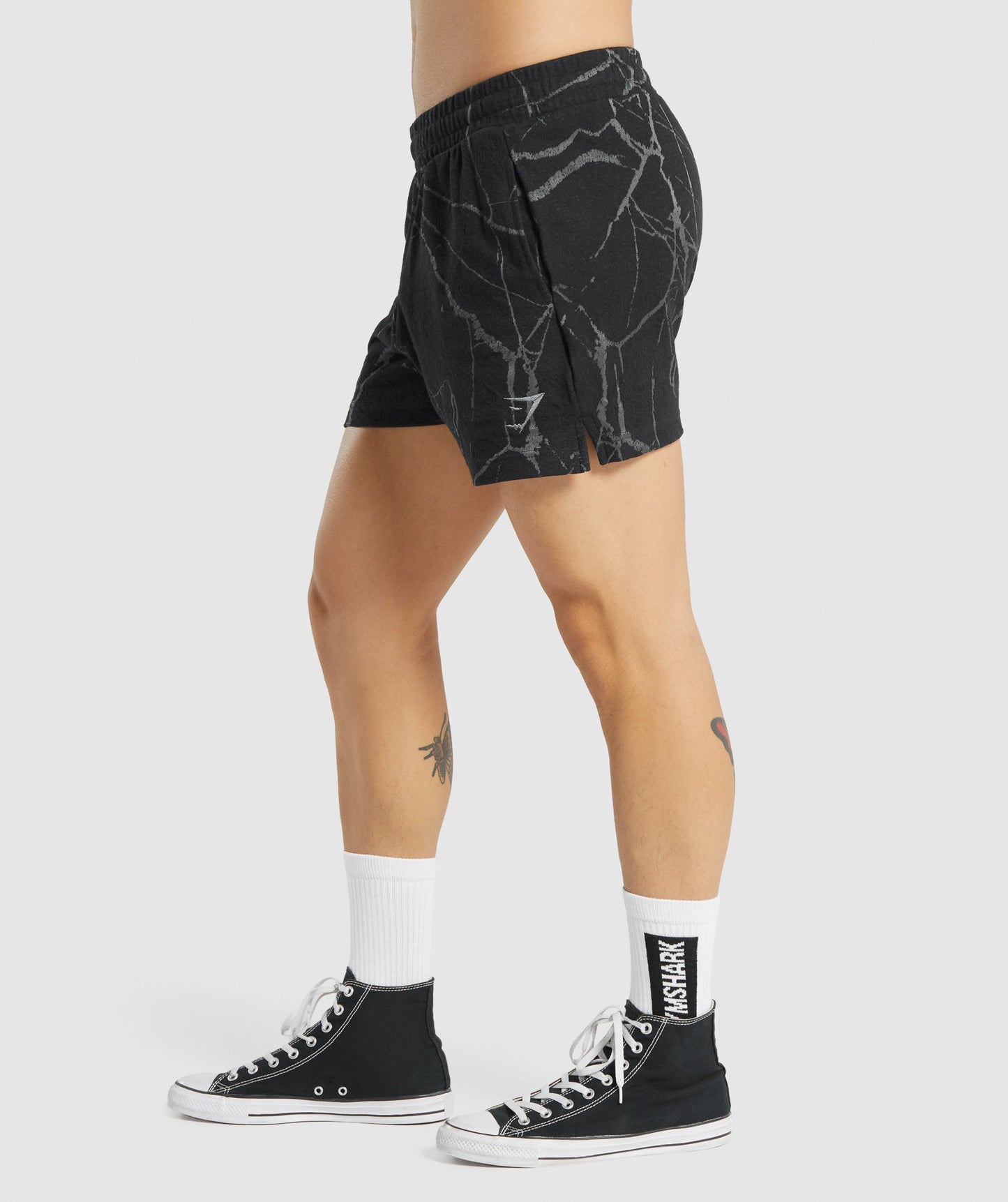 Gymshark Power 5 "Shorts - Schwarzer Druck