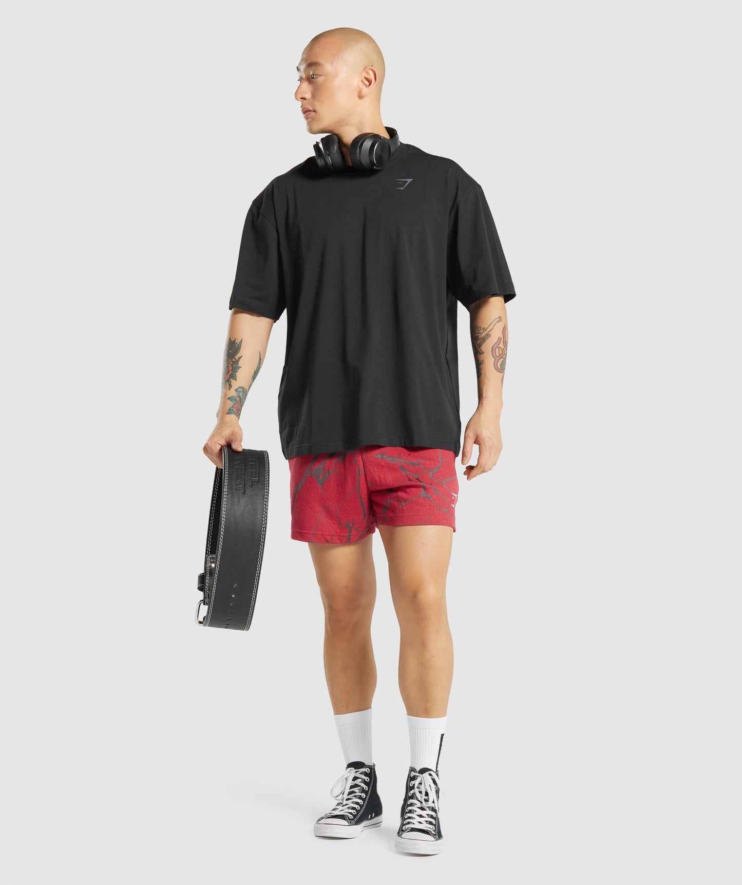 Gymshark Power 5 "Shorts - Rotdruck