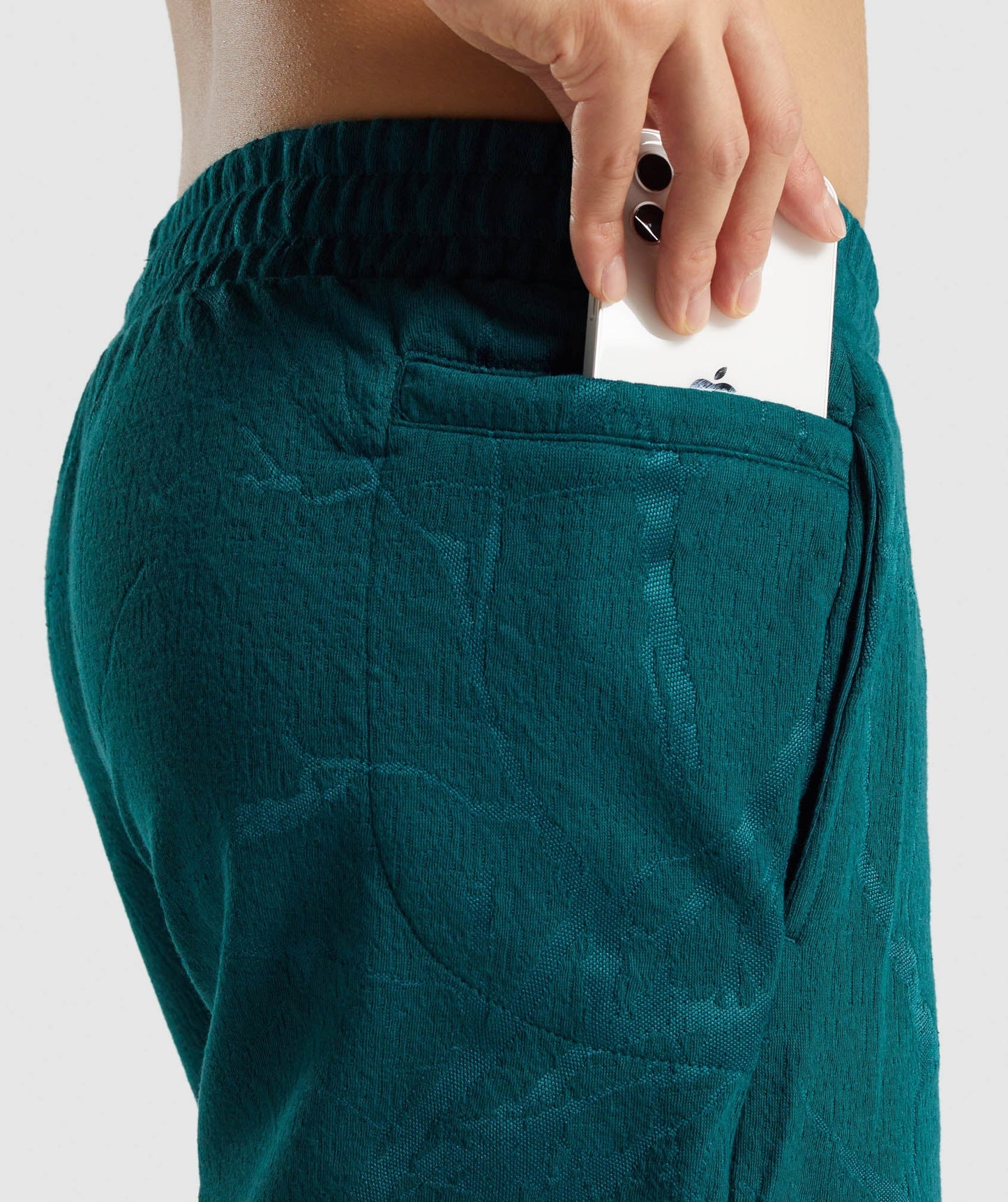 Gymshark Power 5 "Shorts - blaugrüne Druck