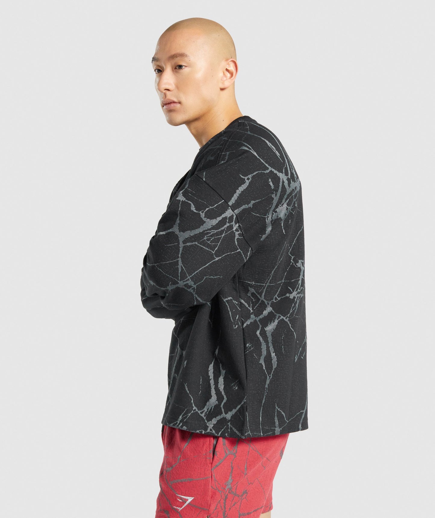 Gymshark Power Crew Sweatshirt - Black Print