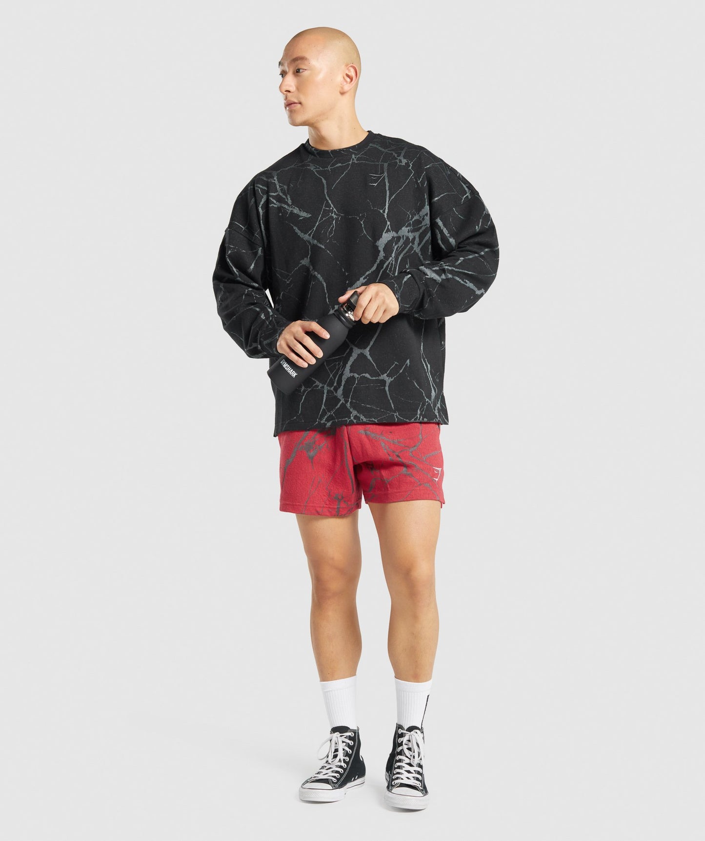 Gymshark Power Crew Sweatshirt - Schwarzer Druck