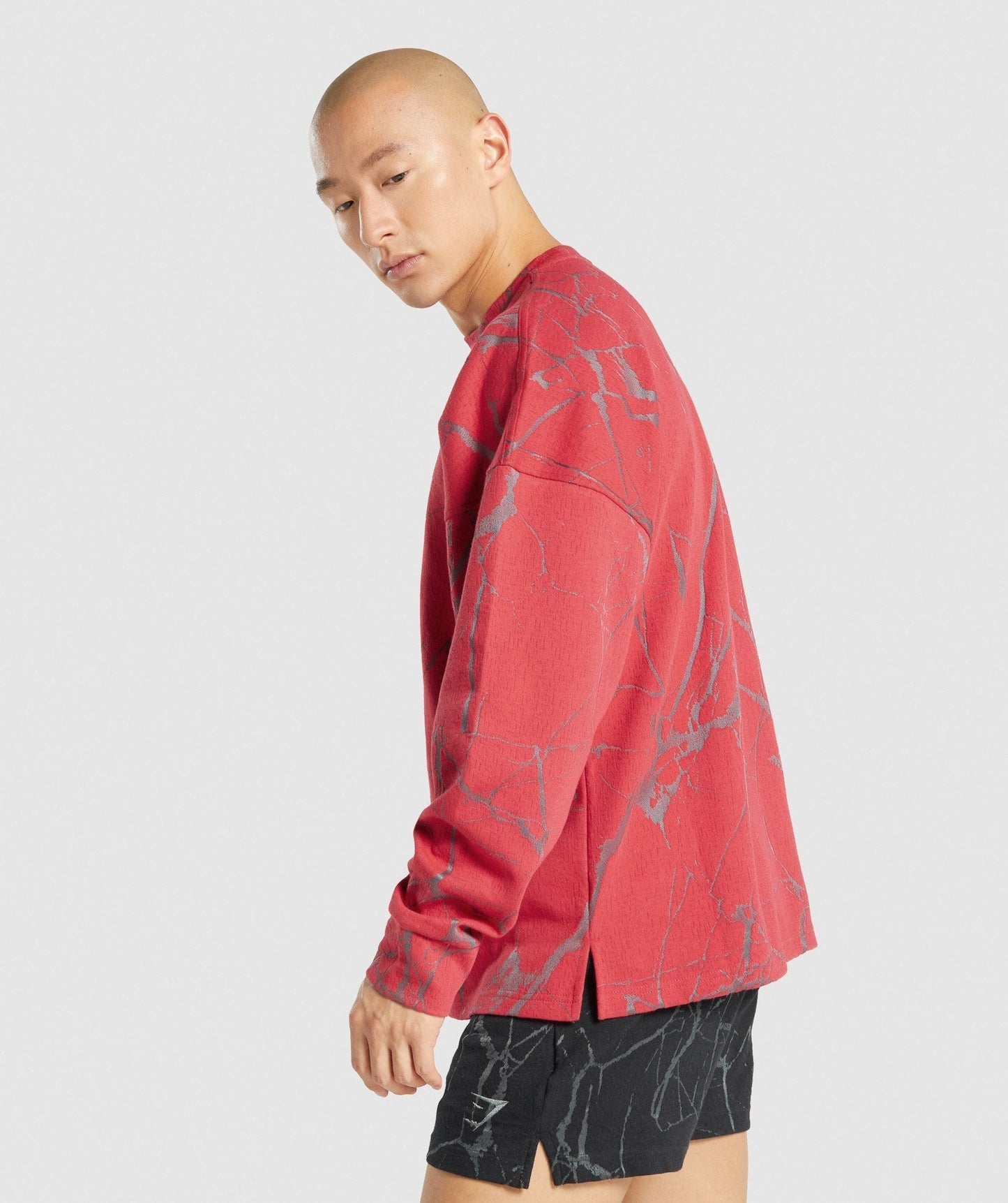 Gymshark Power Crew Sweatshirt - Rotdruck