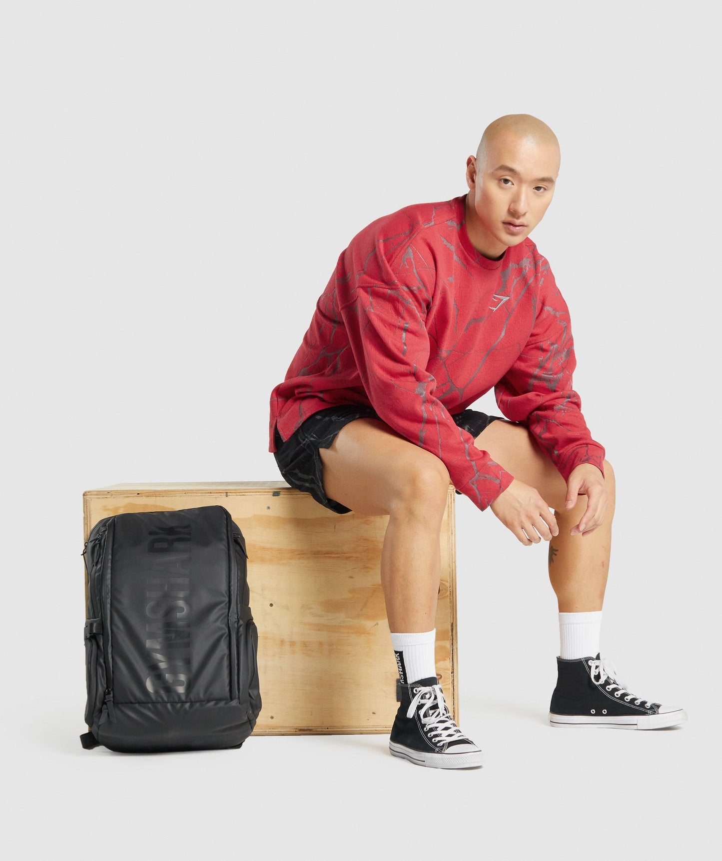 Gymshark Power Crew Sweatshirt - Rotdruck