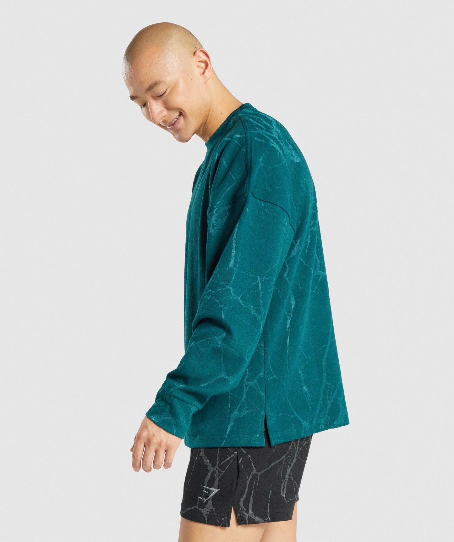 Gymshark Power Crew - Teal Print