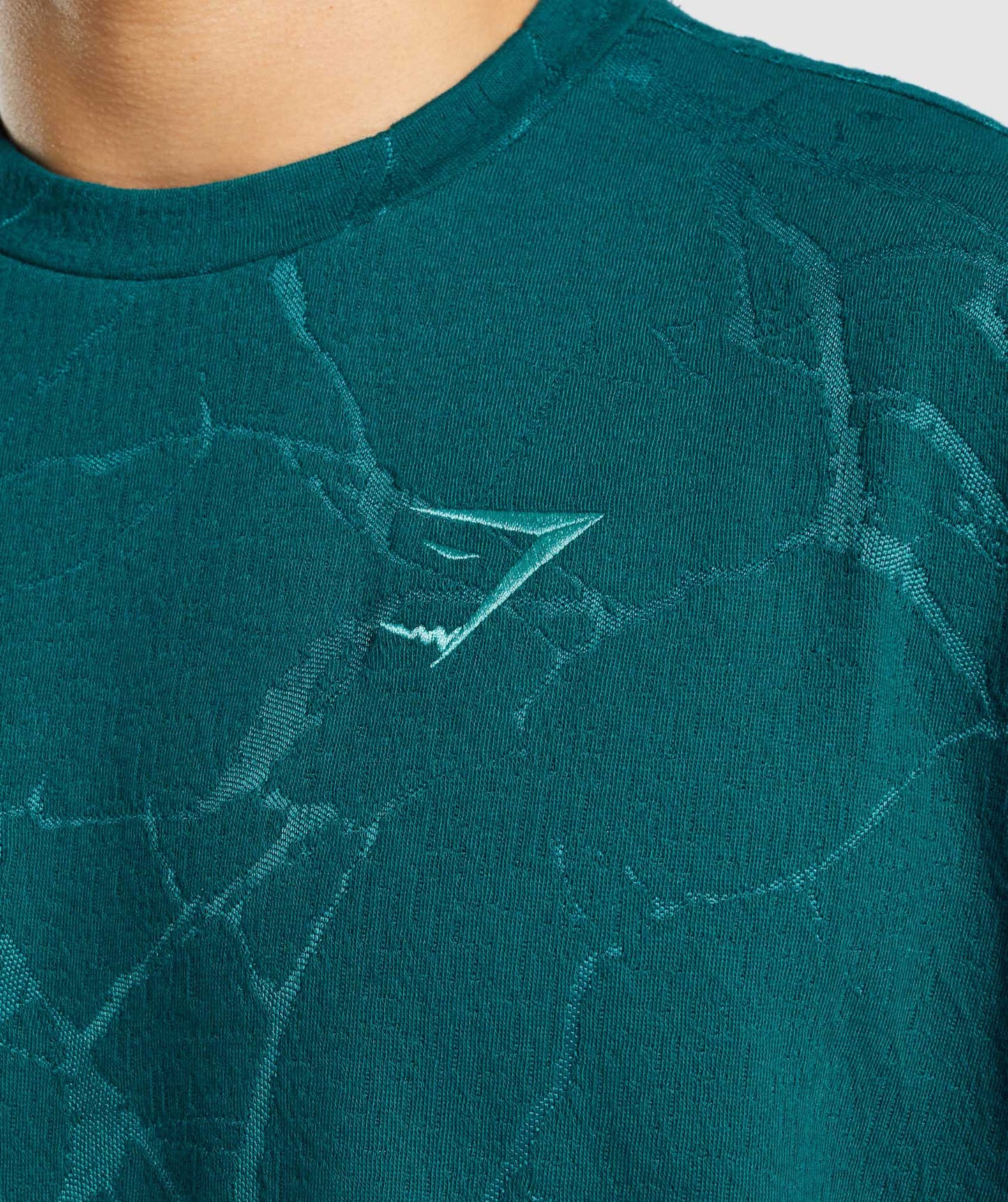 Gymshark Power Crew - Teal Print