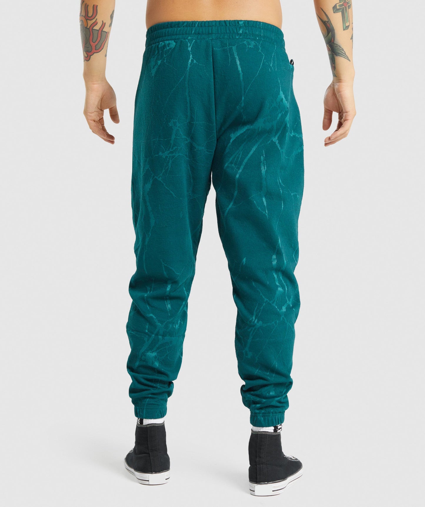 Gymshark Power Joggers - blaugrüner Druck