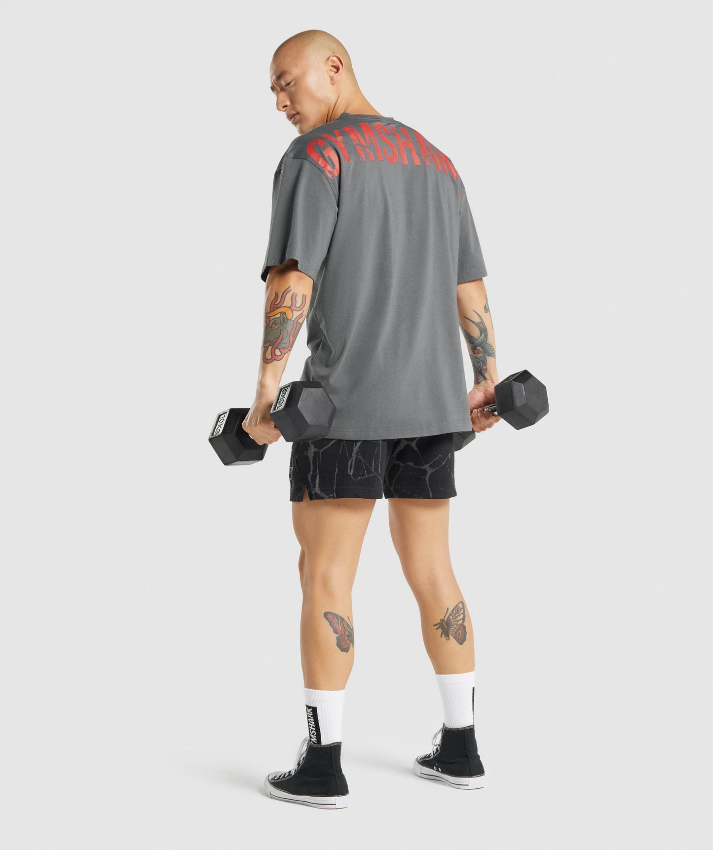 Gymshark Power T -Shirt - Holzkohlegrau