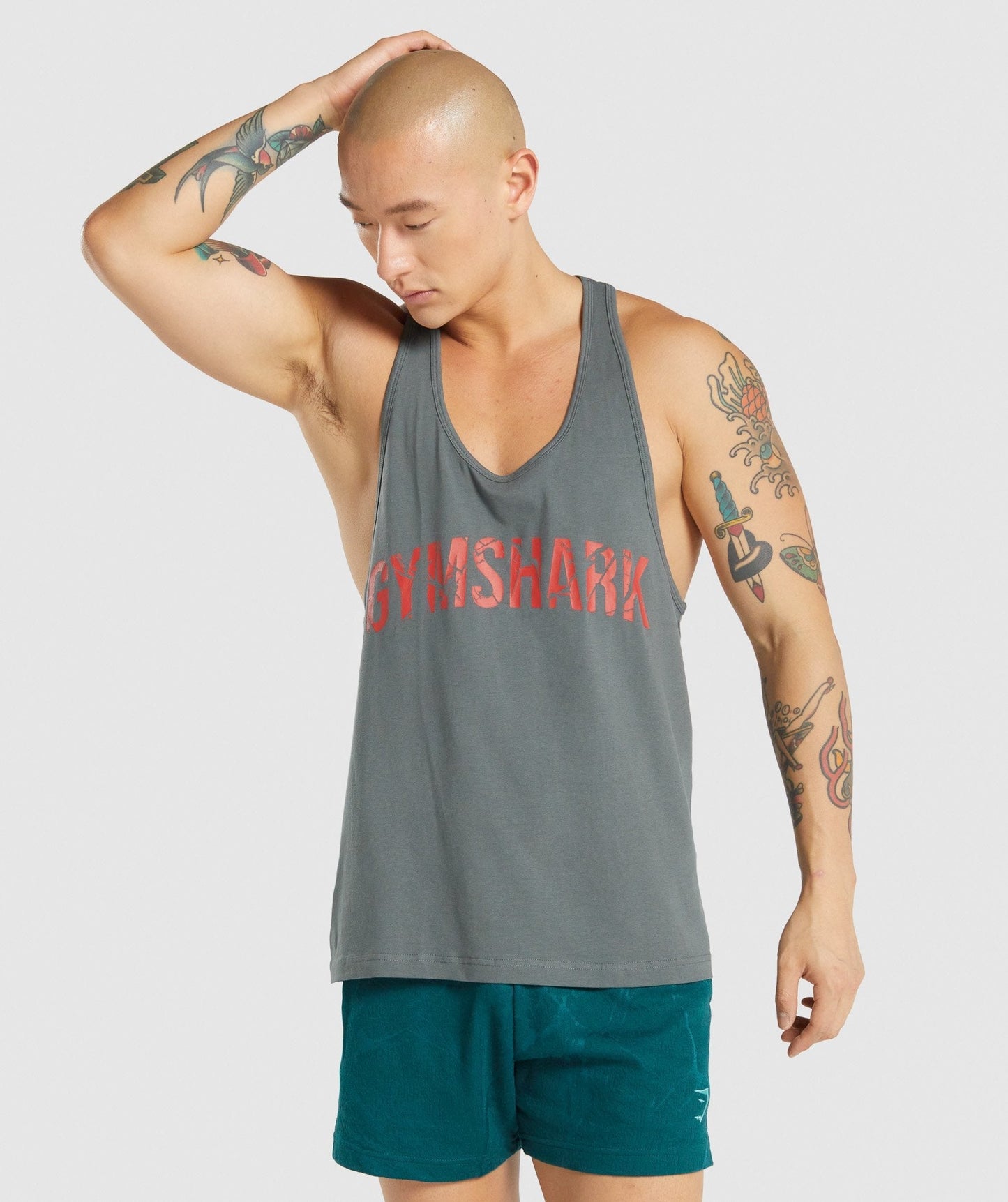 Gymshark Power Stringer - grau