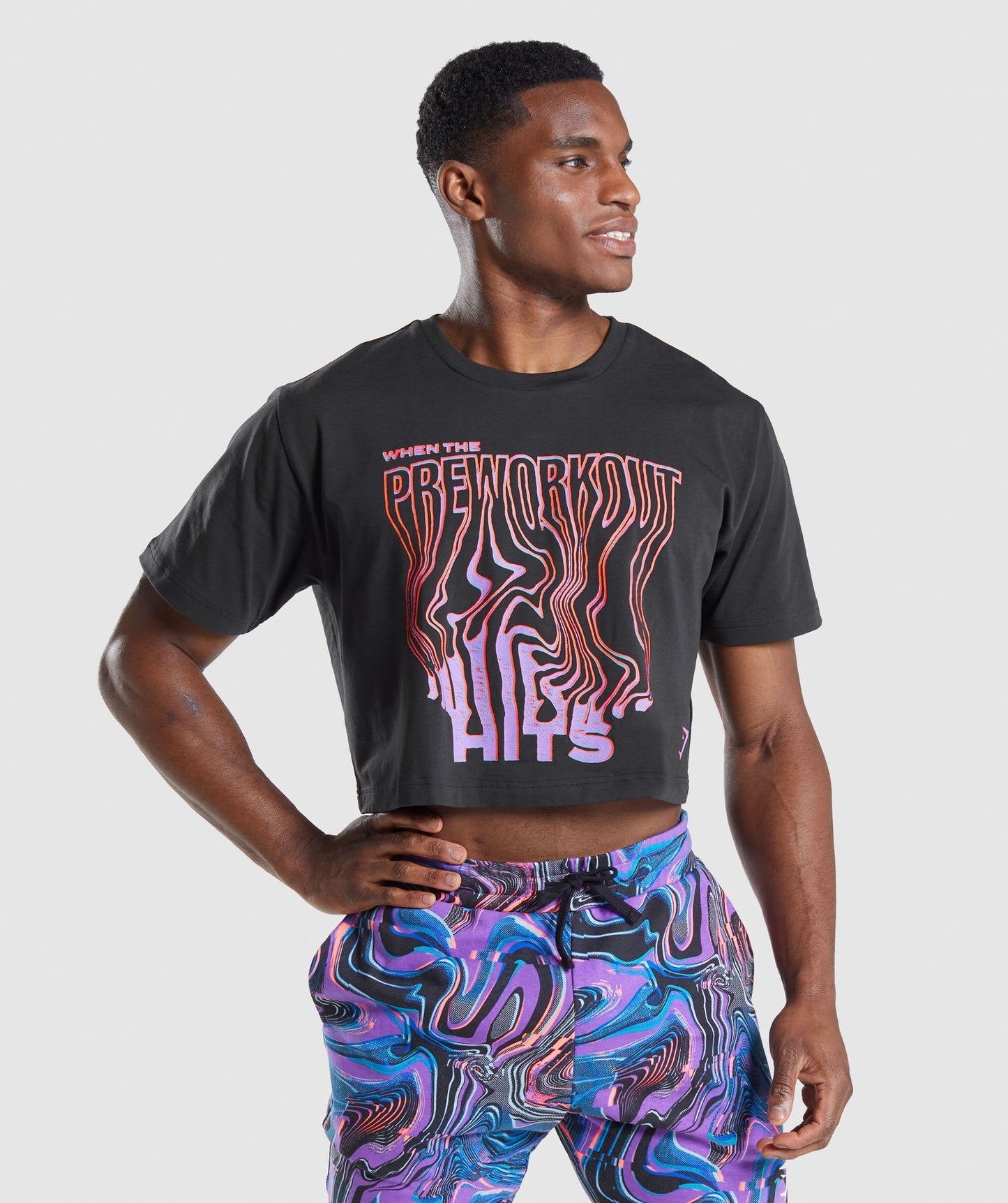 Gymshark vor dem Training Crop Top - Schwarz