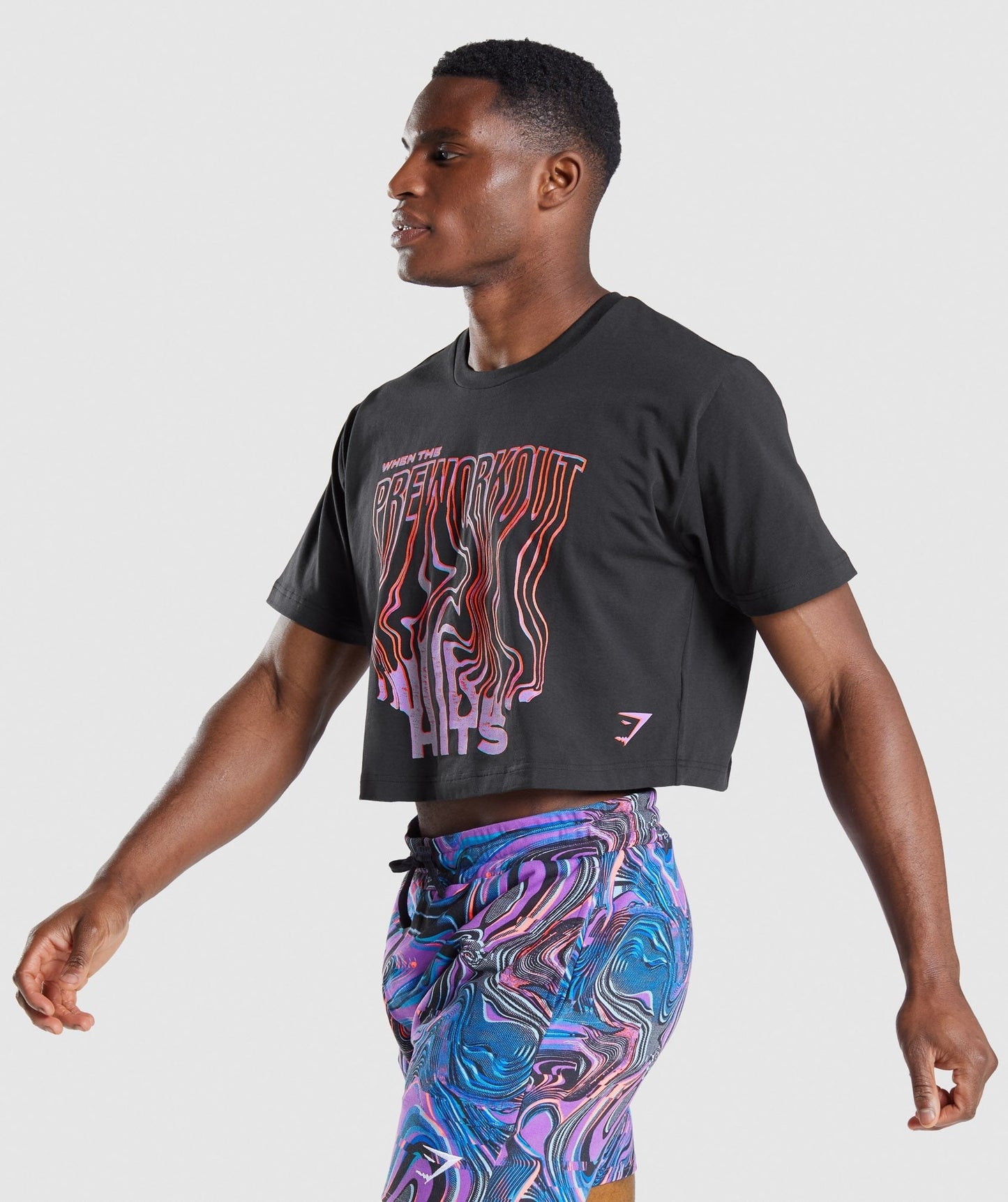 Gymshark vor dem Training Crop Top - Schwarz