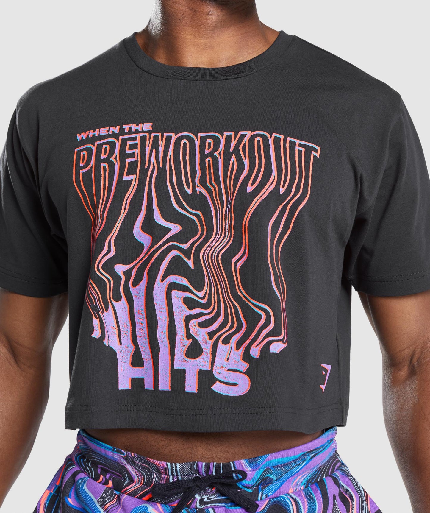 Gymshark vor dem Training Crop Top - Schwarz