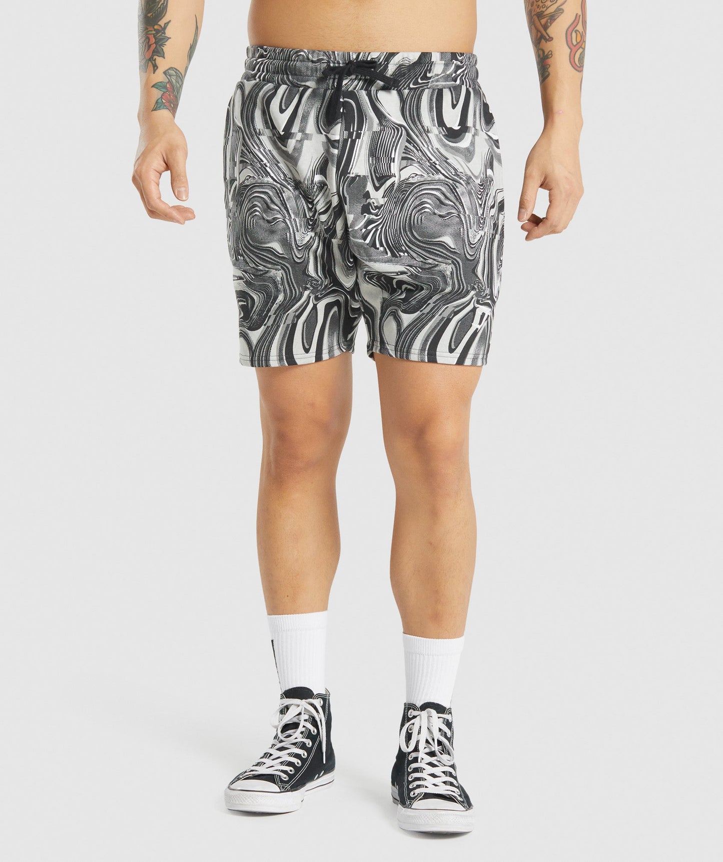 Gymshark Pre Workout Shorts - White/Black