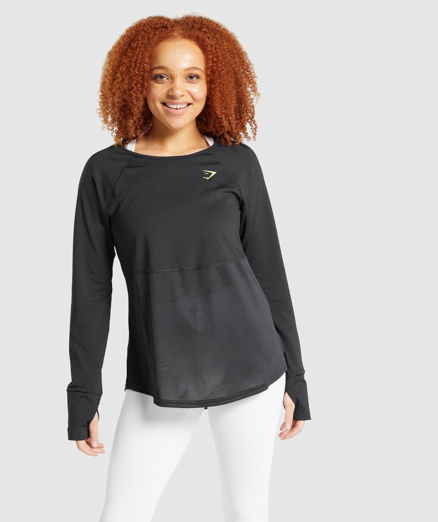 Gymshark Pulse Langarm T -Shirt - Schwarz