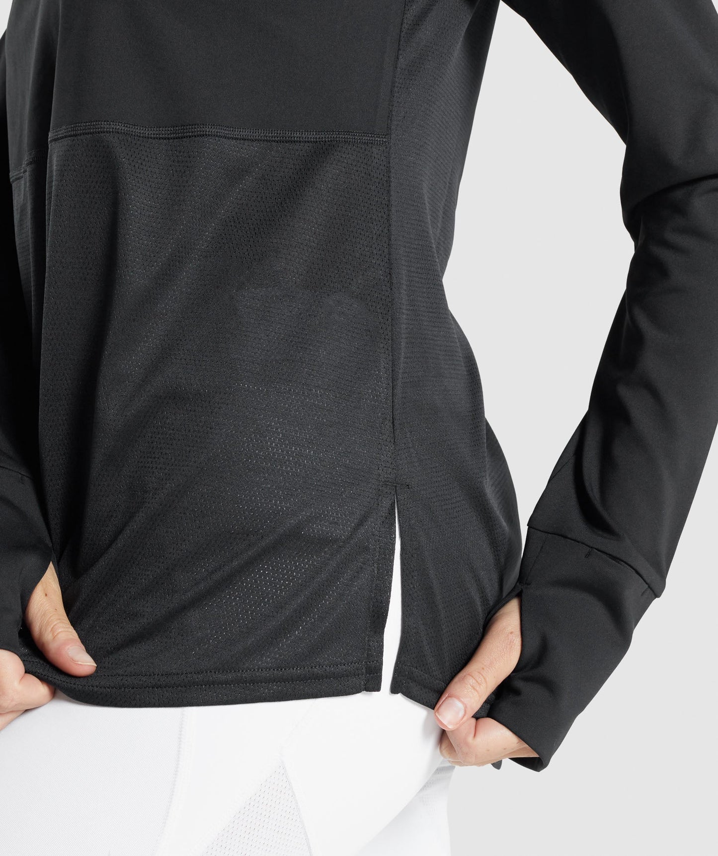 Gymshark Pulse Langarm T -Shirt - Schwarz