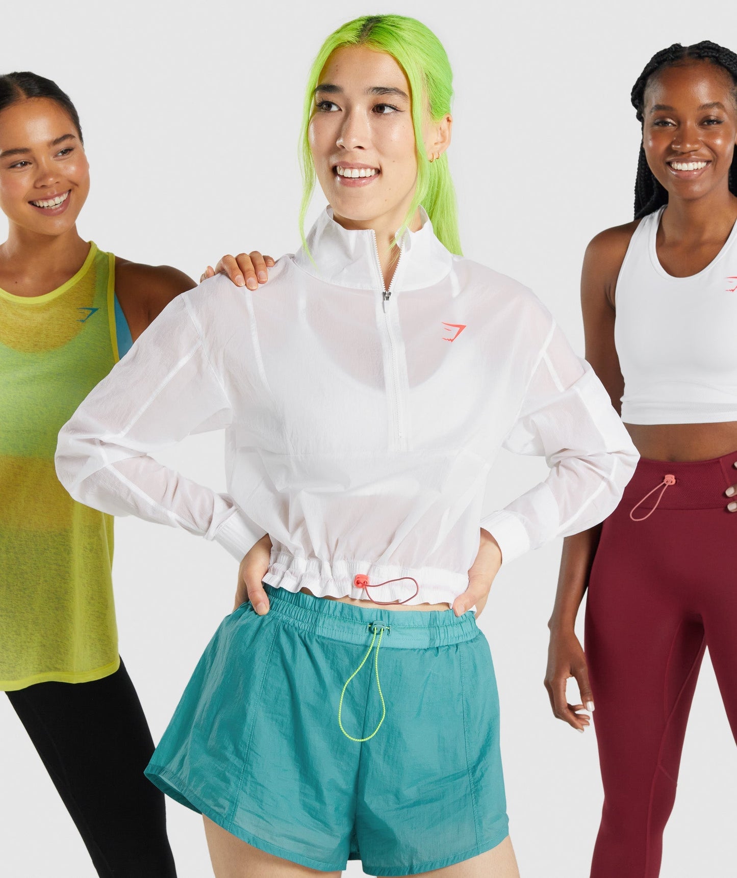 Gymshark Puls gewebte Jacke - Weiß