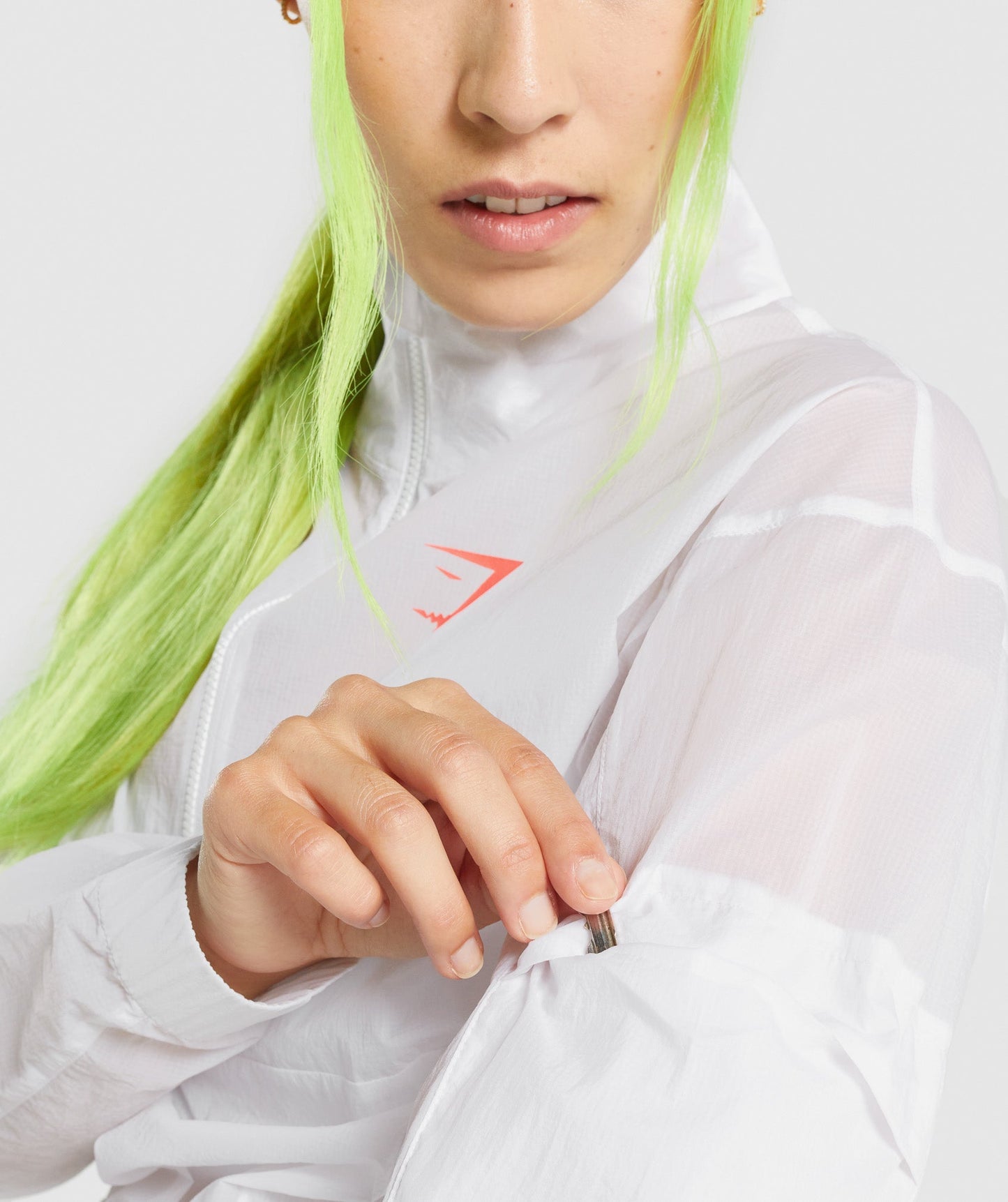 Gymshark Puls gewebte Jacke - Weiß