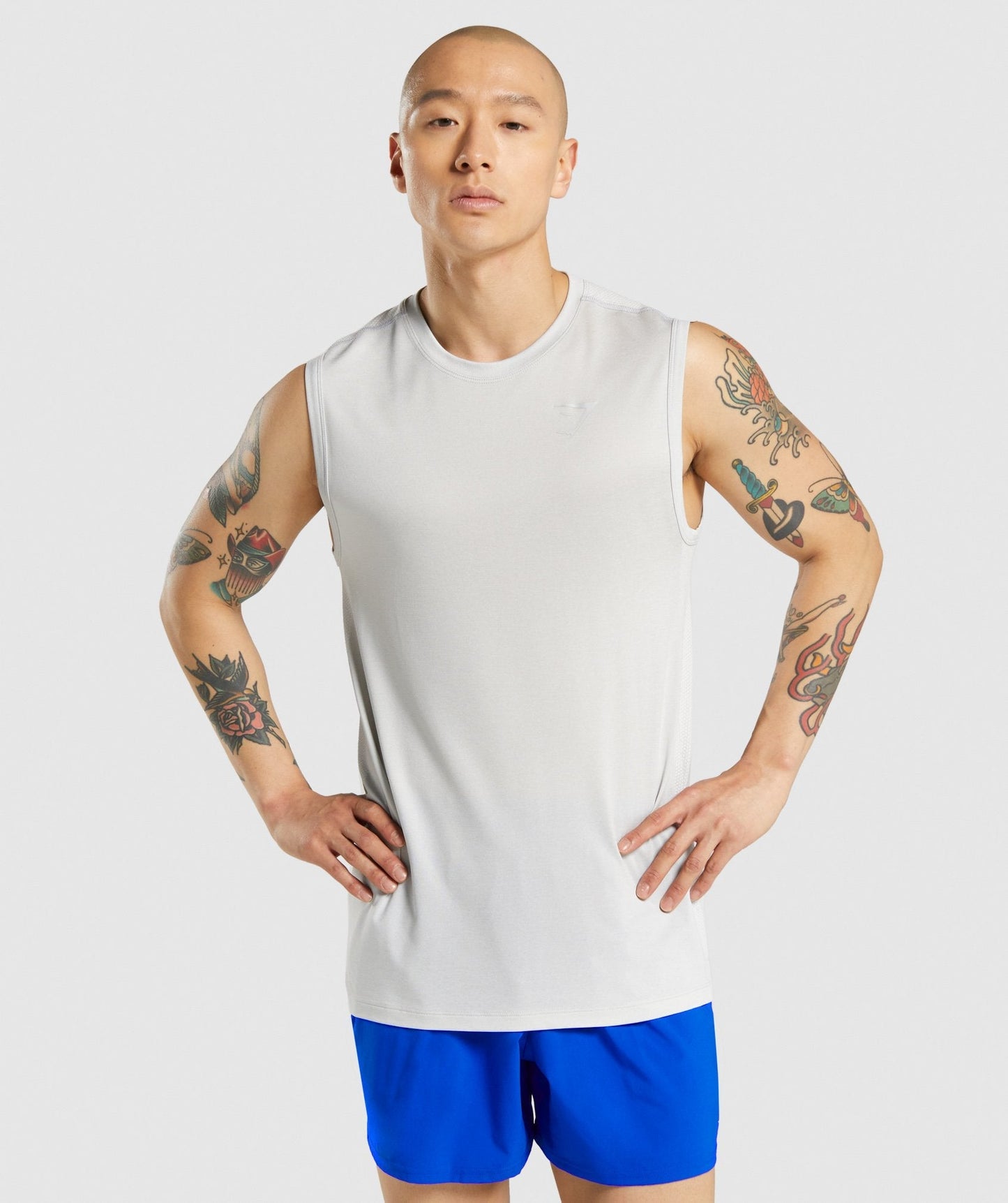 Gymshark regulieren Trainingstank - hellgrau