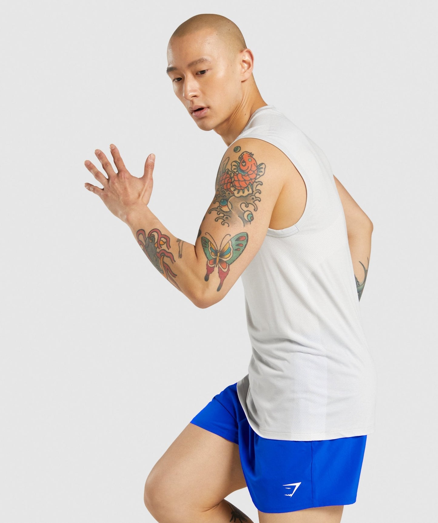 Gymshark regulieren Trainingstank - hellgrau