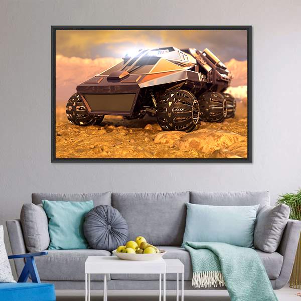 Rover On Mars Canvas Wall Art-3 Horizontal-Gallery Wrap-25" x 16"-Tiaracle