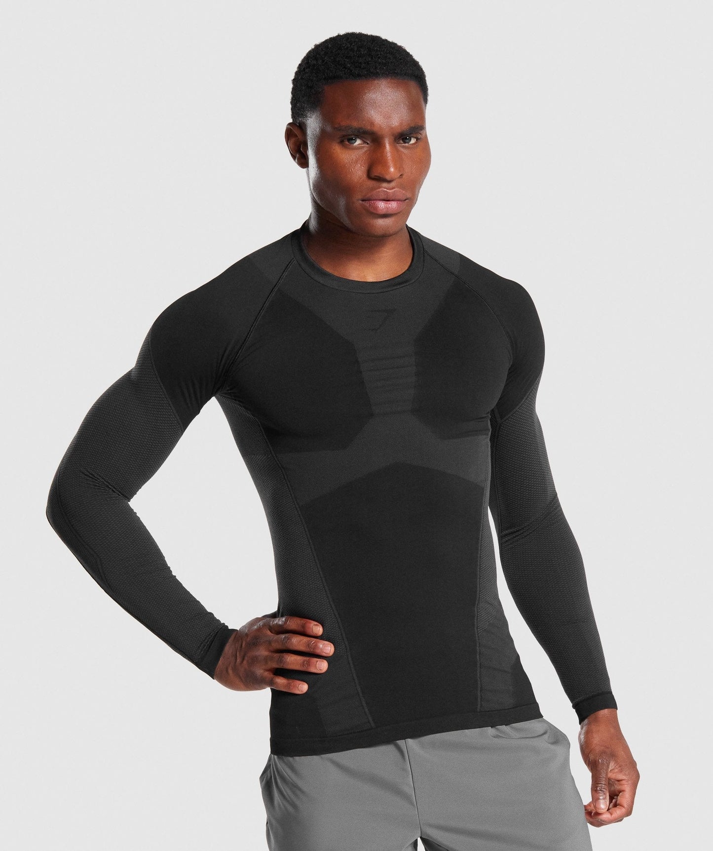 Gymshark Free Force Seamless Long Sleeve T -Shirt - Schwarz