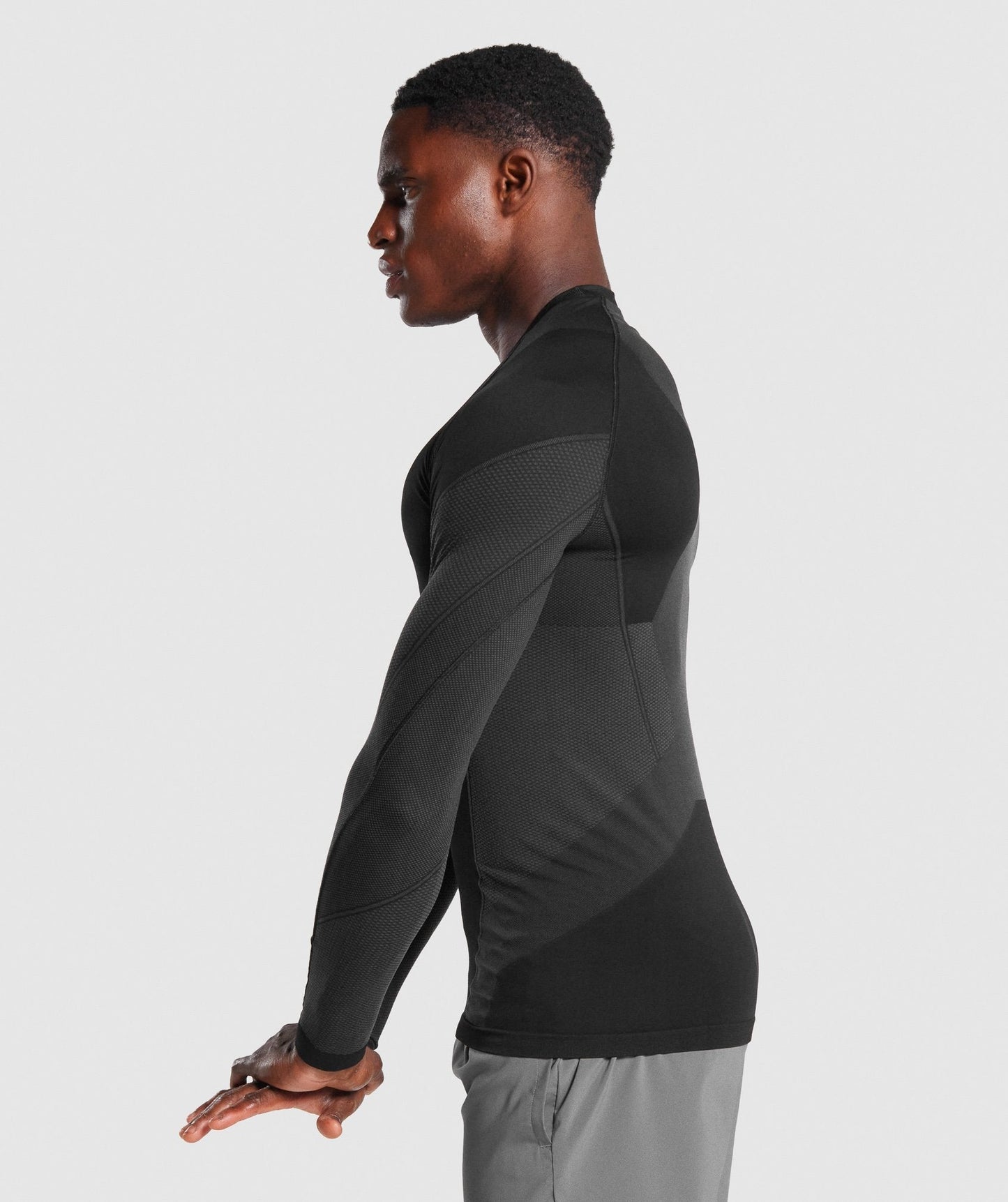 Gymshark Free Force Seamless Long Sleeve T -Shirt - Schwarz