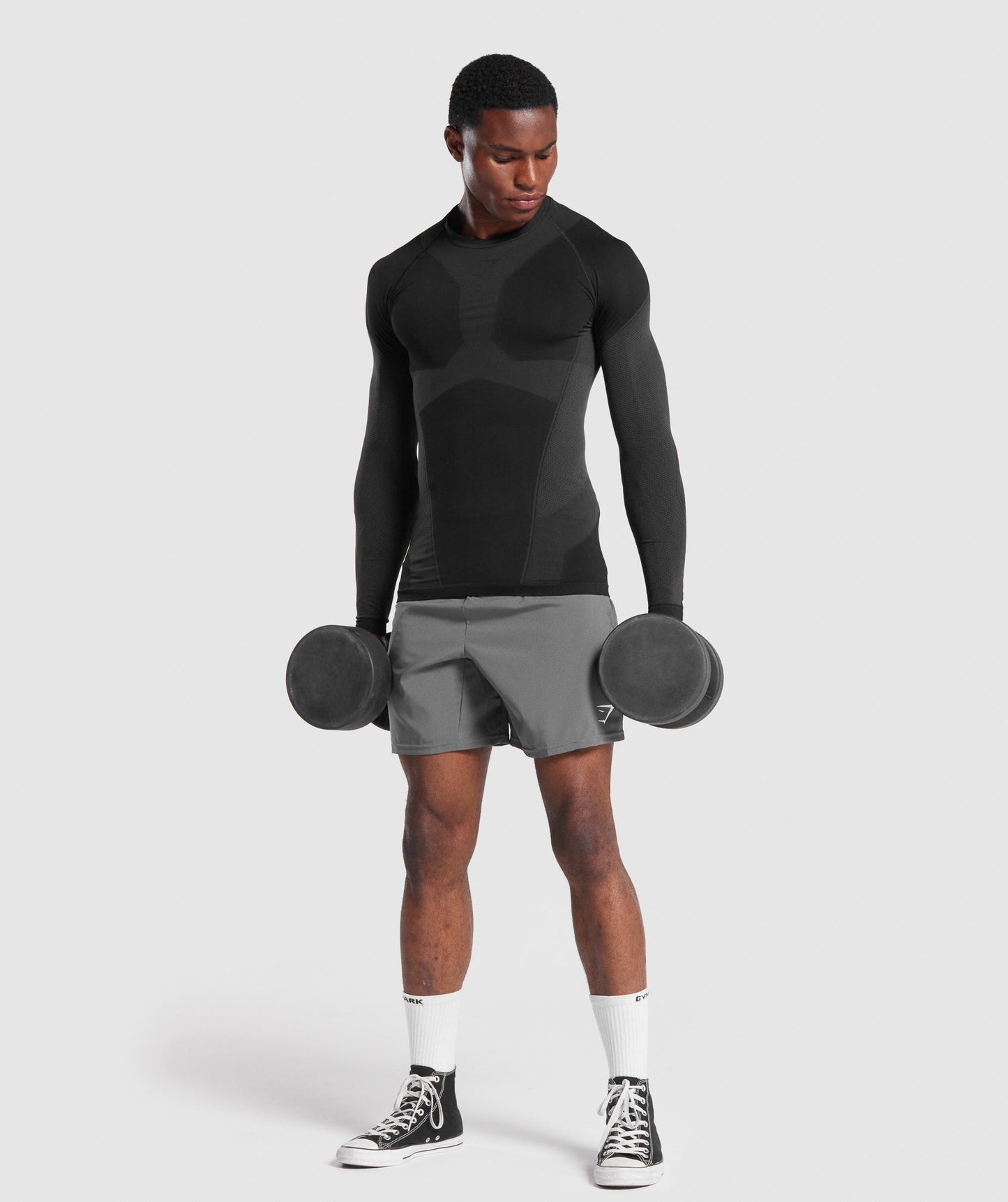 Gymshark Free Force Seamless Long Sleeve T -Shirt - Schwarz